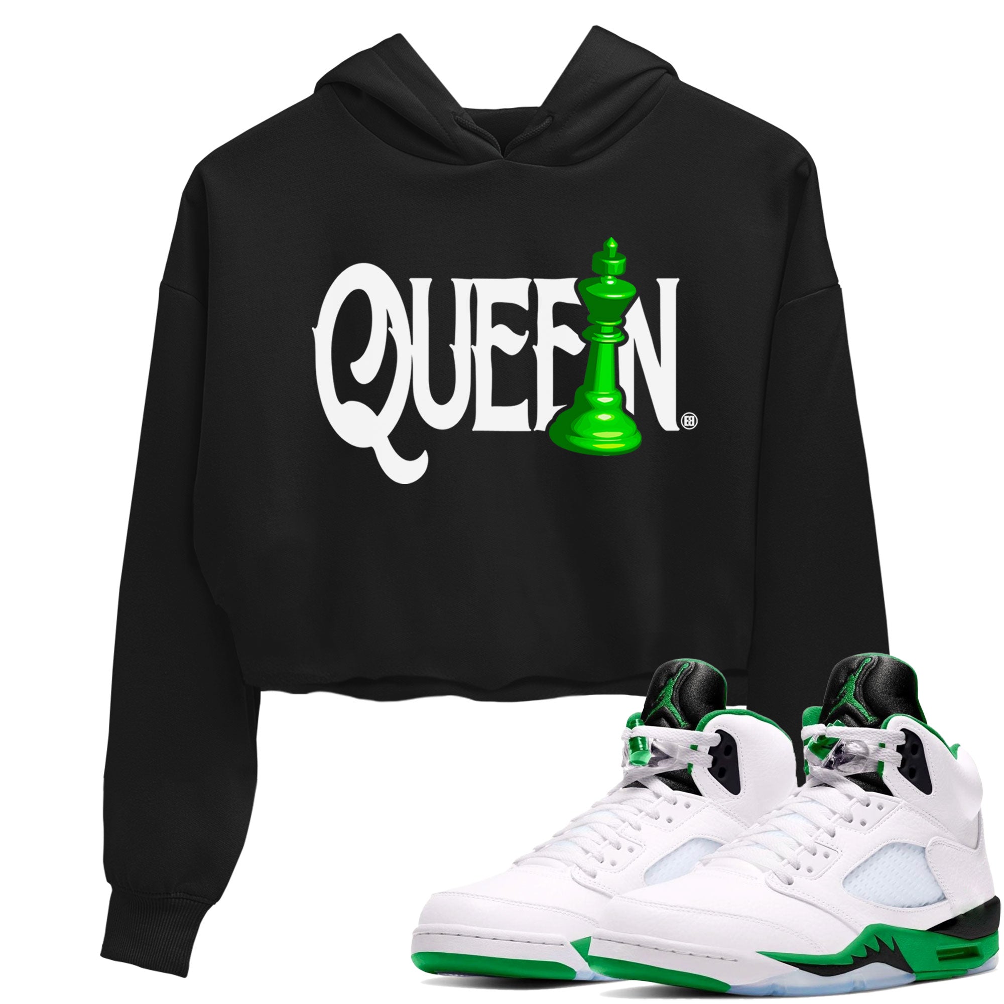 Chess Queen snkmatch Women's Top - Air Jordan 5 Lucky Green