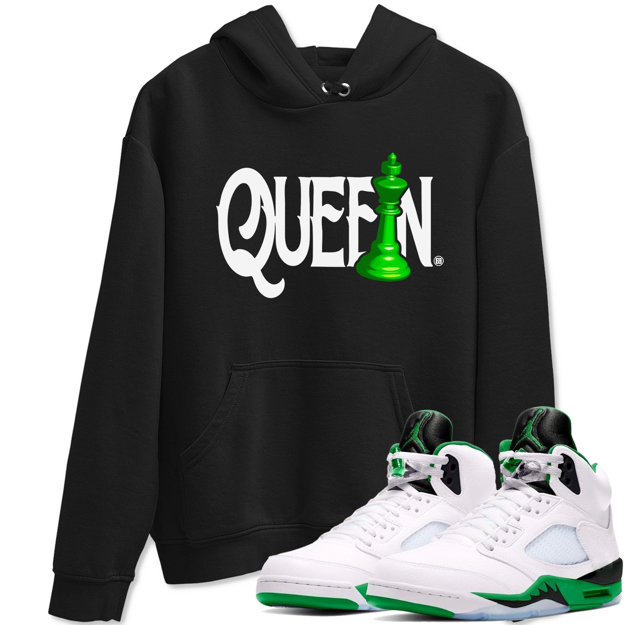 Chess Queen snkmatch Tees - Air Jordan 5 Lucky Green