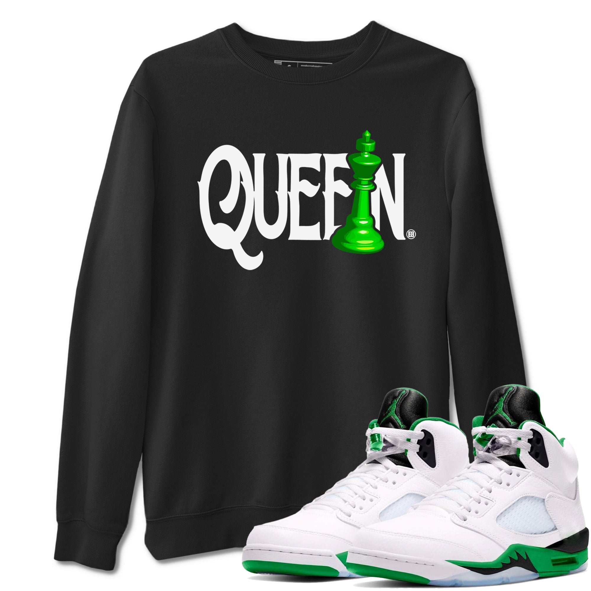 Chess Queen snkmatch Tees - Air Jordan 5 Lucky Green