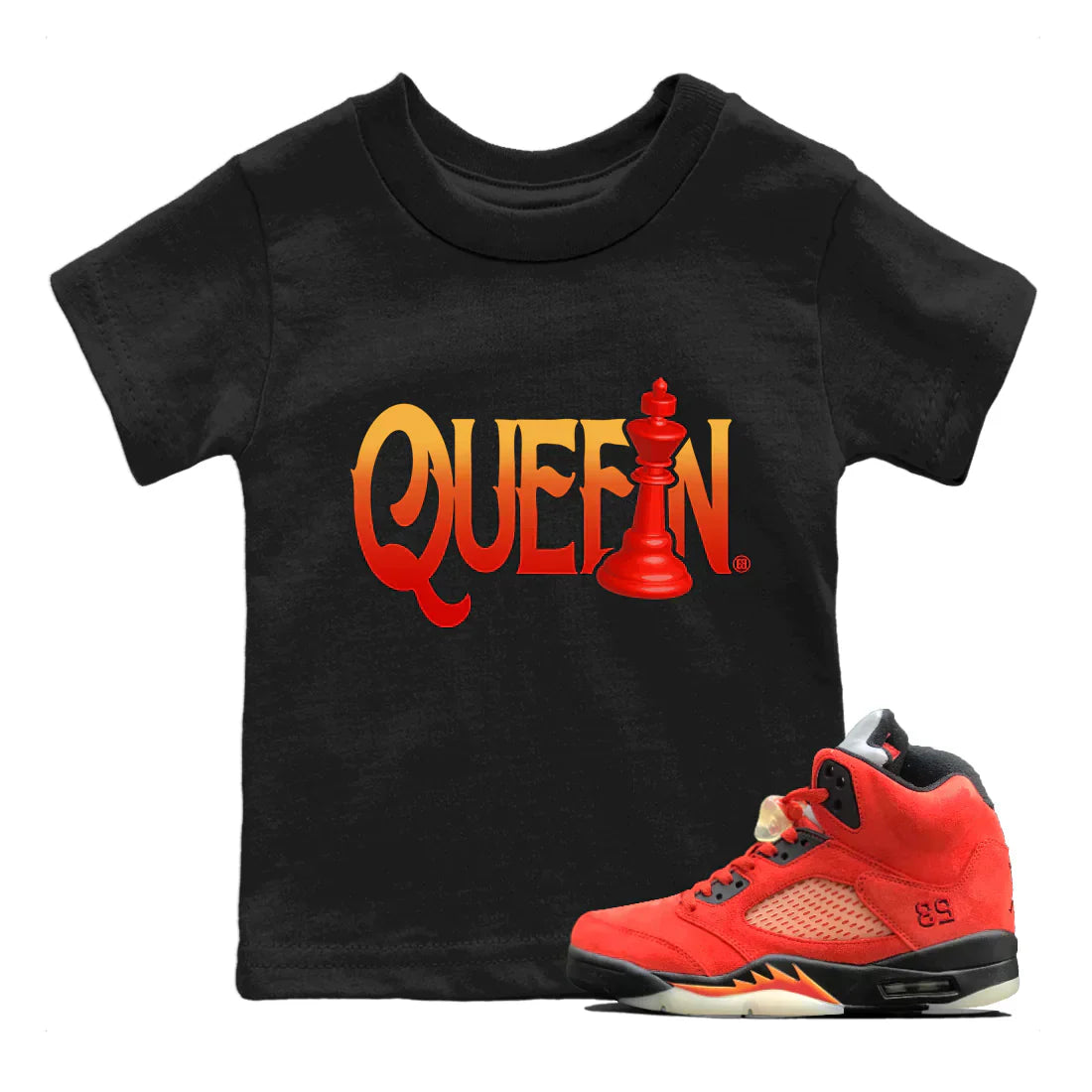 Chess Queen Kids Tops - Air Jordan 5 Mars For Her