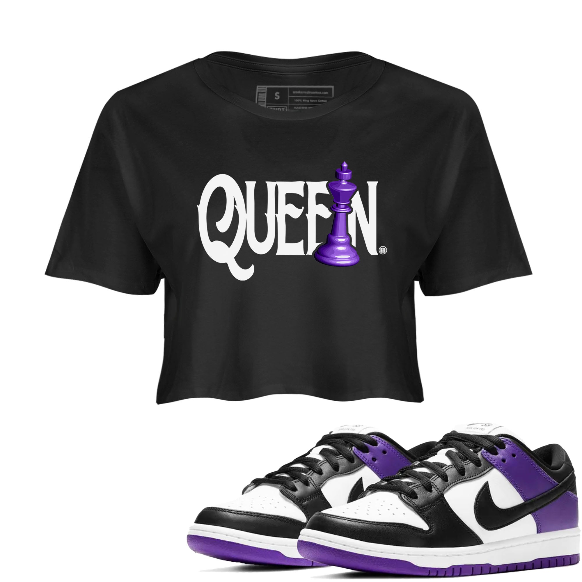 Chess Queen snkmatch Women's Top - Dunk Low Court Purple