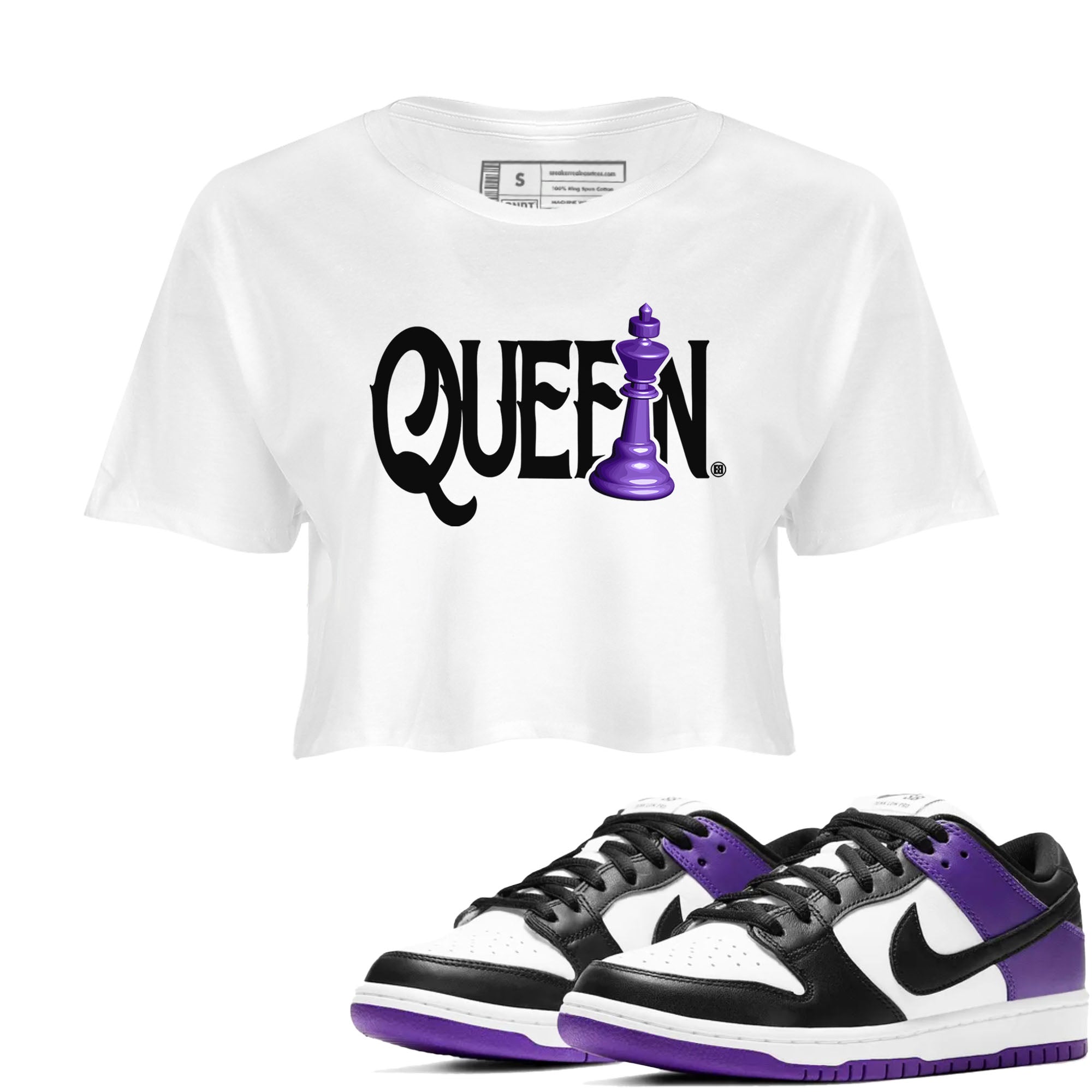 Chess Queen snkmatch Women's Top - Dunk Low Court Purple