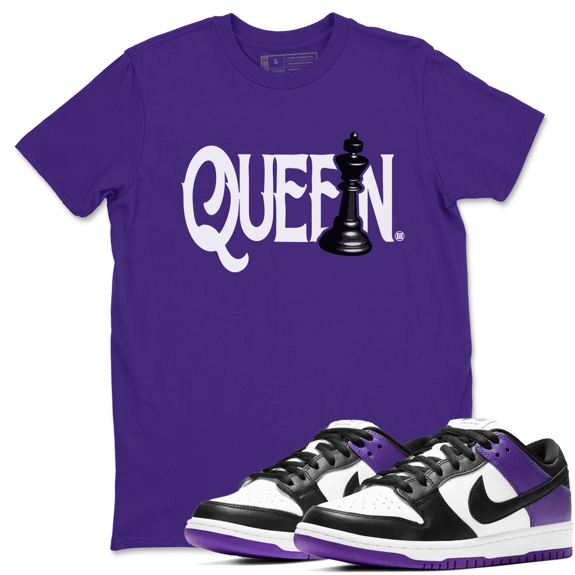 Chess Queen snkmatch Tees - Dunk Low Court Purple