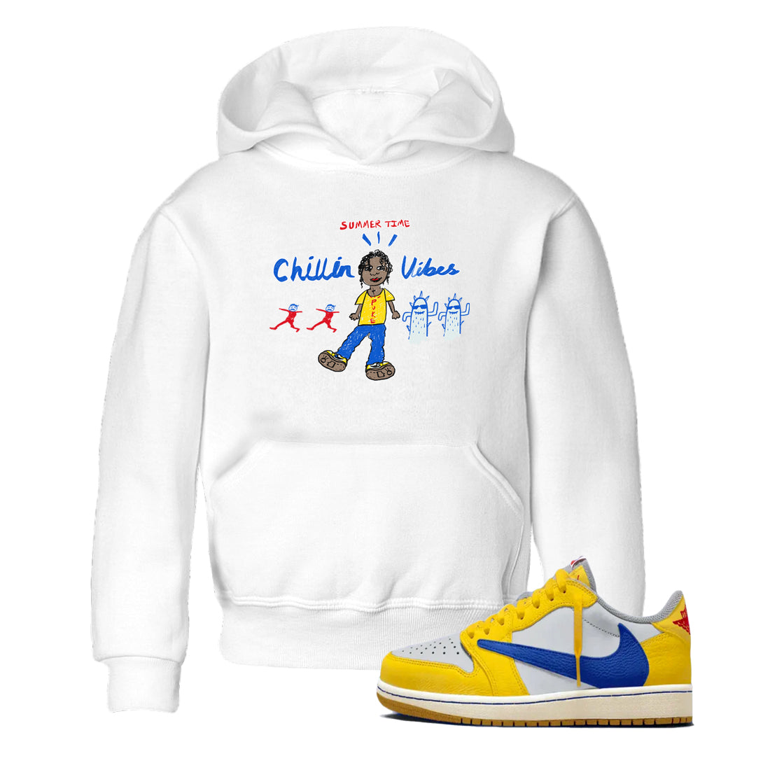 Chillin Vibes snkmatch Tees Kids - Air Jordan 1 Travis Scott Canary