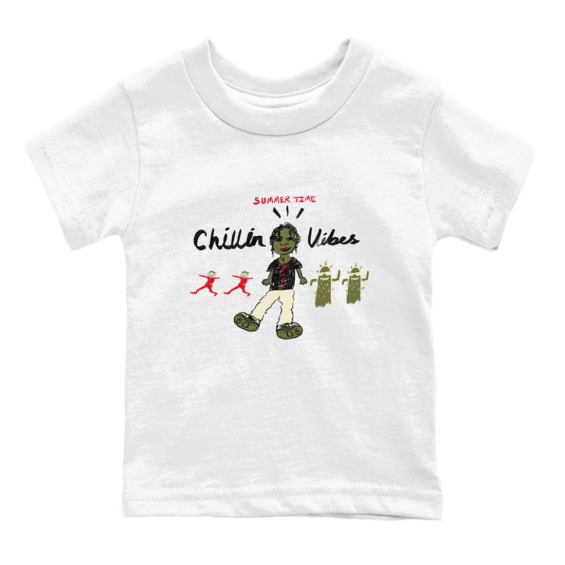 Chillin Vibes snkmatch Tees Kids - Air Jordan 1 Travis Scott Medium Olive