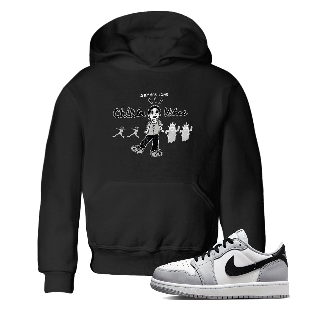 Chillin Vibes snkmatch Tees Kids - Air Jordan 1 Wolf Grey