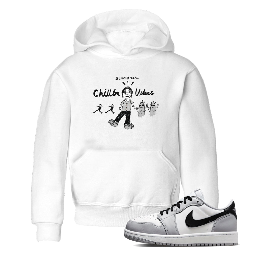 Chillin Vibes snkmatch Tees Kids - Air Jordan 1 Wolf Grey