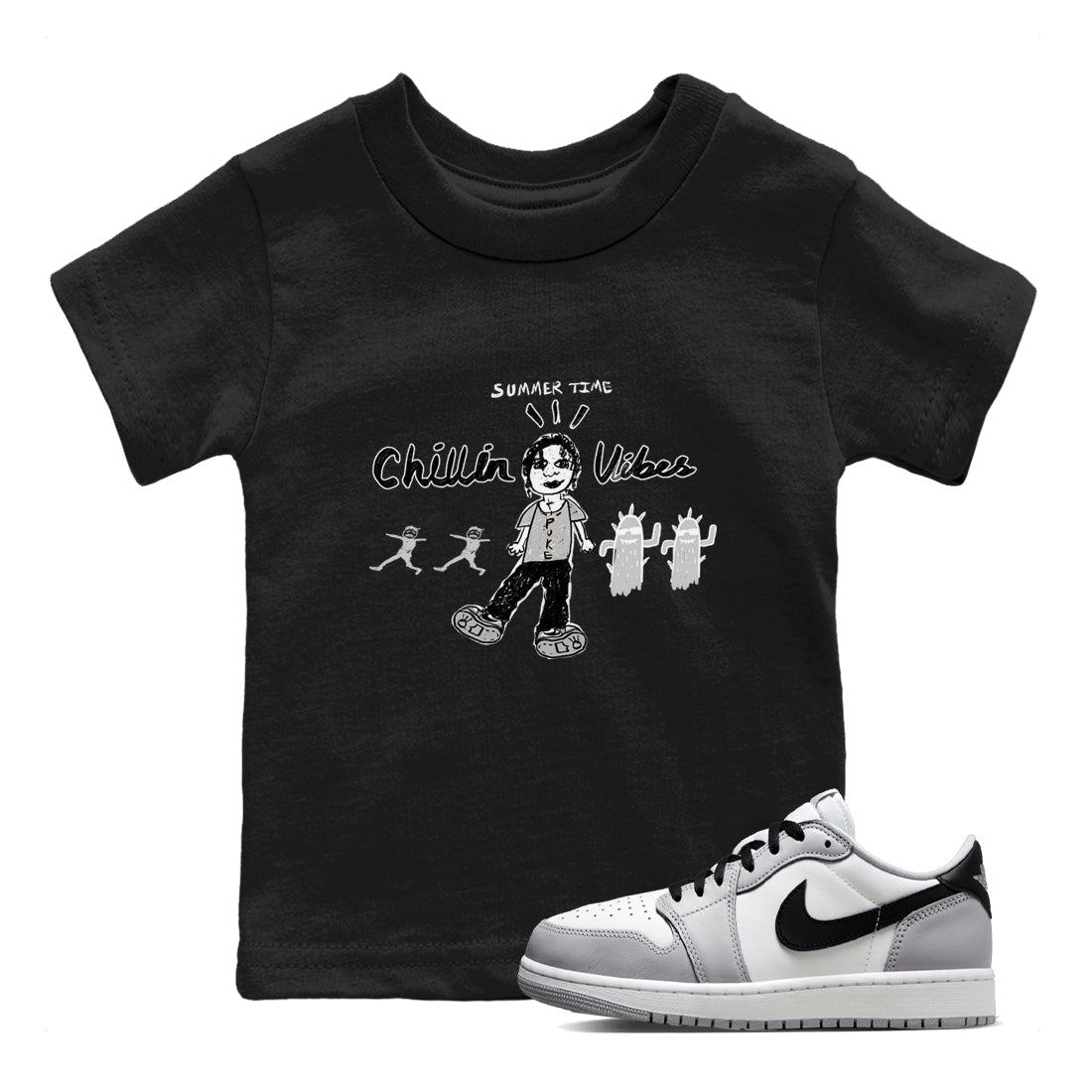 Chillin Vibes snkmatch Tees Kids - Air Jordan 1 Wolf Grey