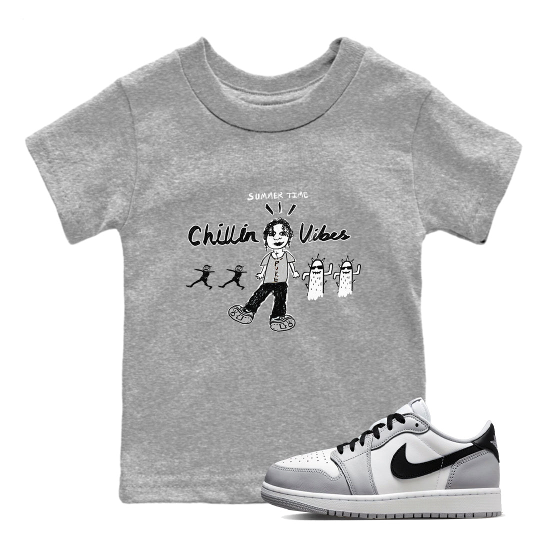 Chillin Vibes snkmatch Tees Kids - Air Jordan 1 Wolf Grey