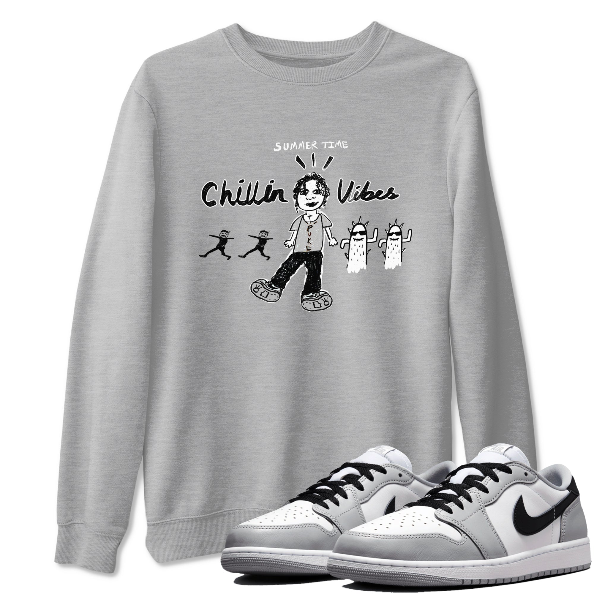 Chillin Vibes snkmatch Tees - Air Jordan 1 Wolf Grey