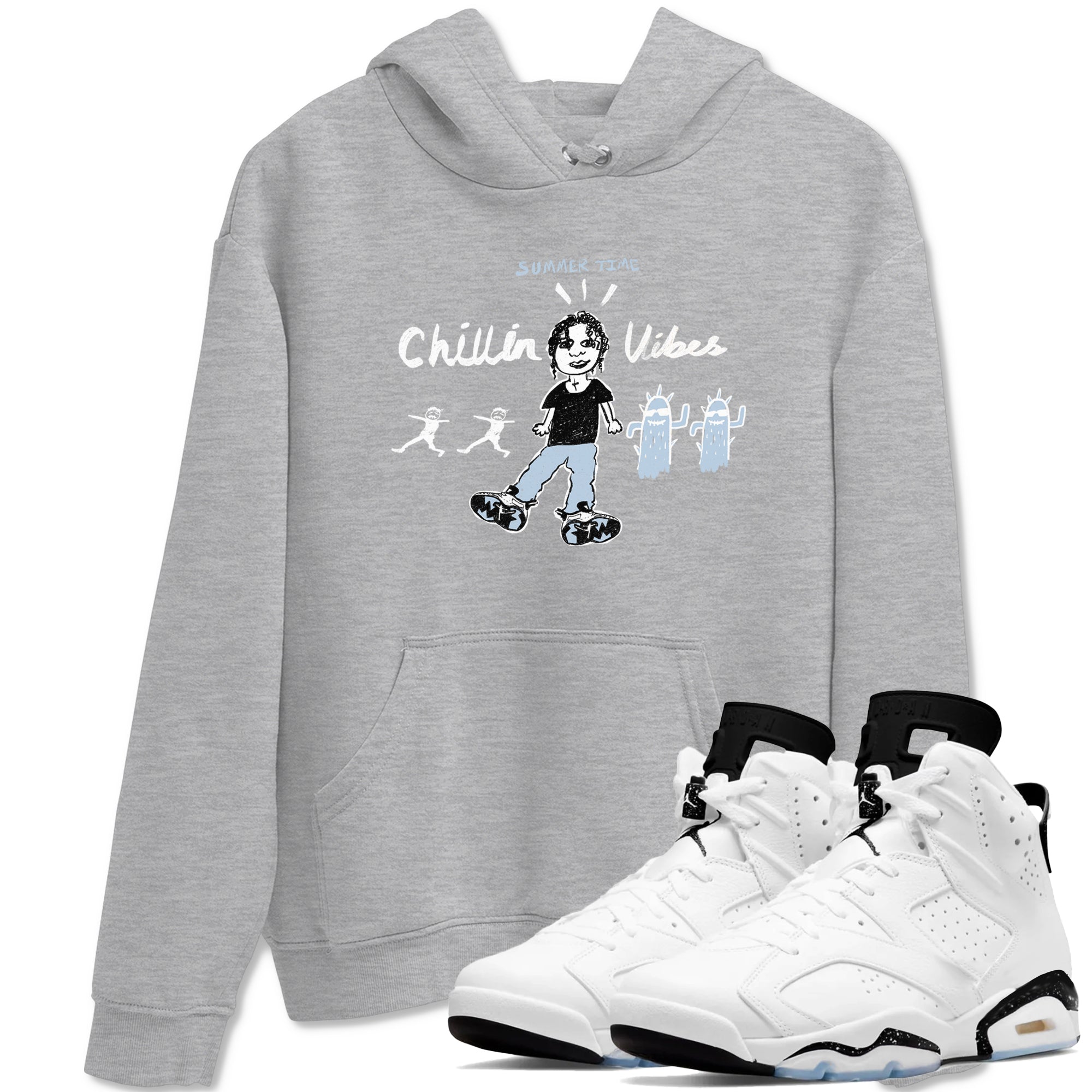 Chillin Vibes snkmatch Tees - Air Jordan 6 White Black