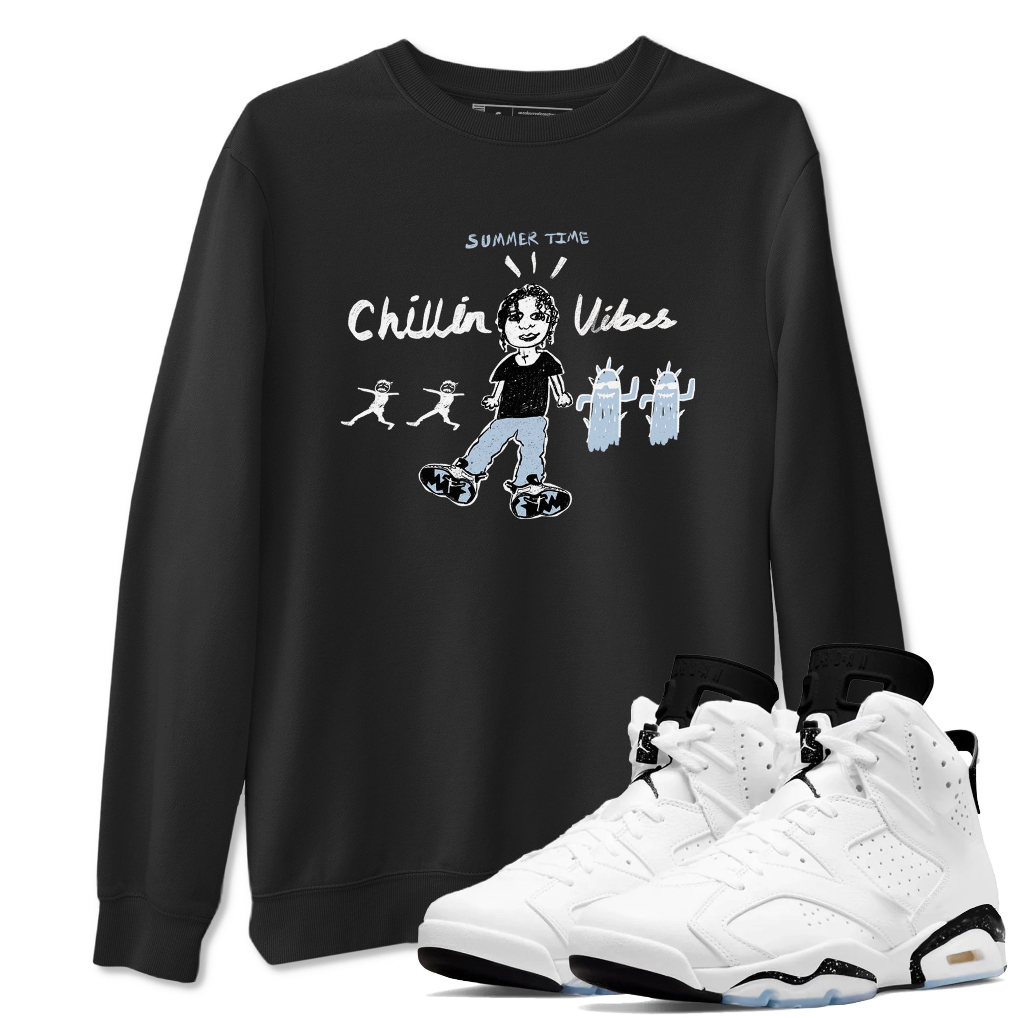 Chillin Vibes snkmatch Tees - Air Jordan 6 White Black