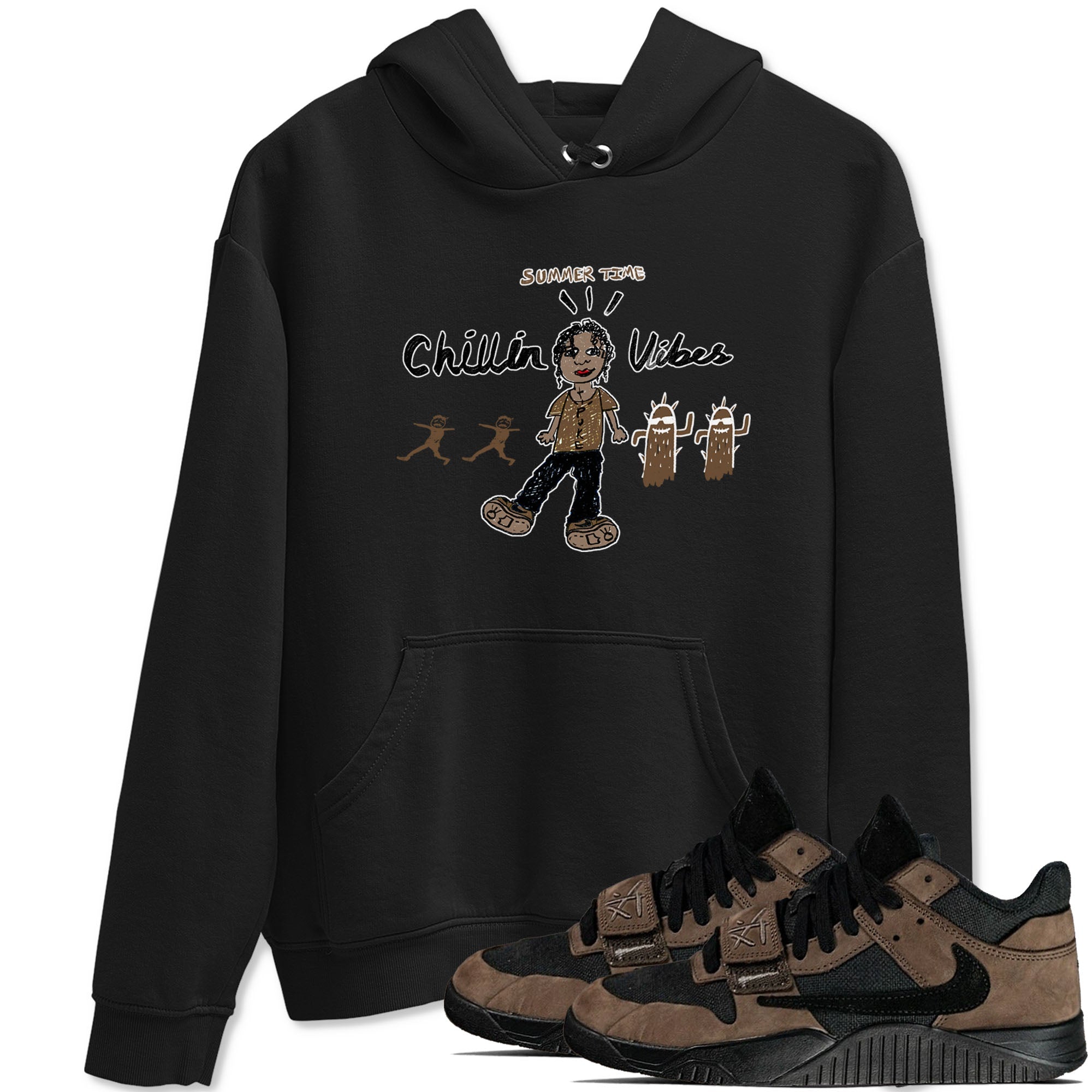 Chillin Vibes snkmatch Tees - Jordan Jumpman Jack Travis Scott Dark Mocha