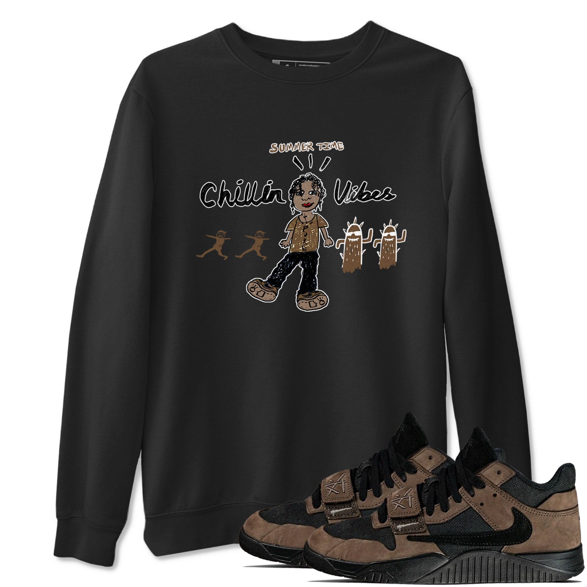 Chillin Vibes snkmatch Tees - Jordan Jumpman Jack Travis Scott Dark Mocha
