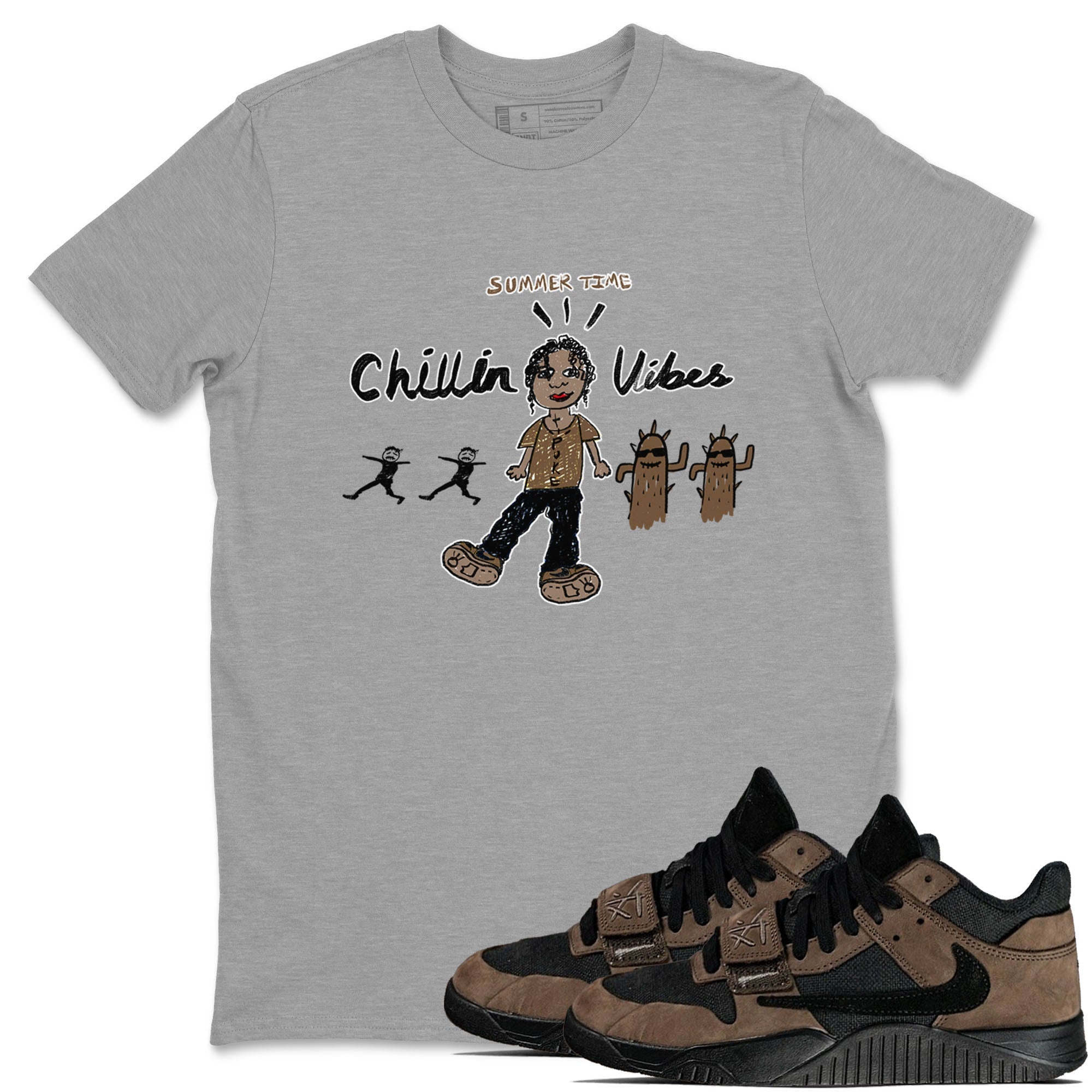 Chillin Vibes snkmatch Tees - Jordan Jumpman Jack Travis Scott Dark Mocha