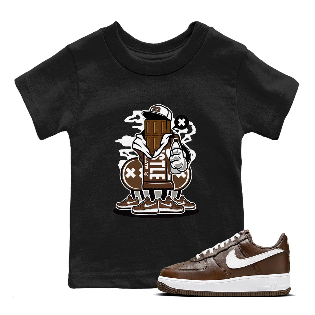 Chocolate Squad snkmatch Tee Kids - Air Force 1 Chocolate