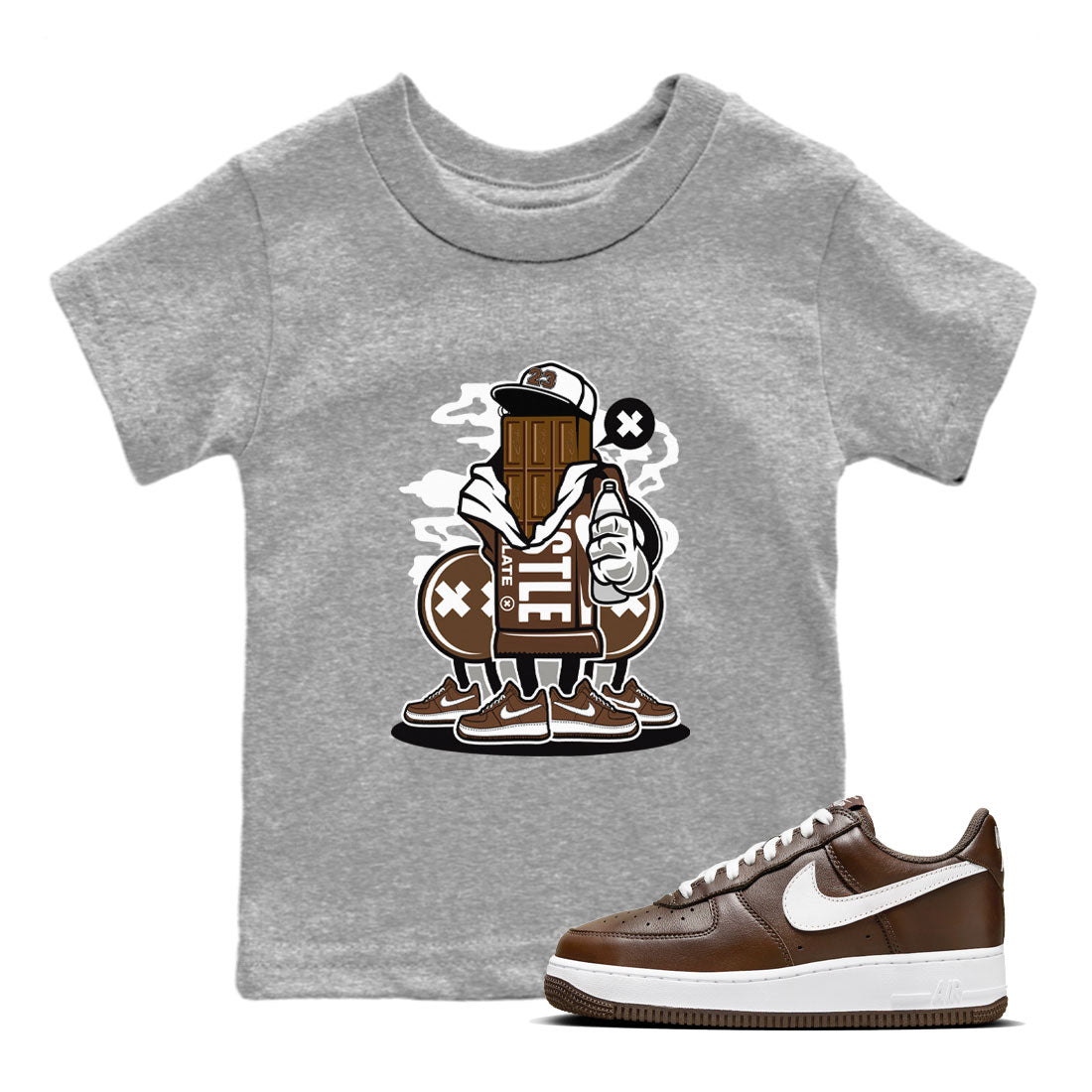 Chocolate Squad snkmatch Tee Kids - Air Force 1 Chocolate