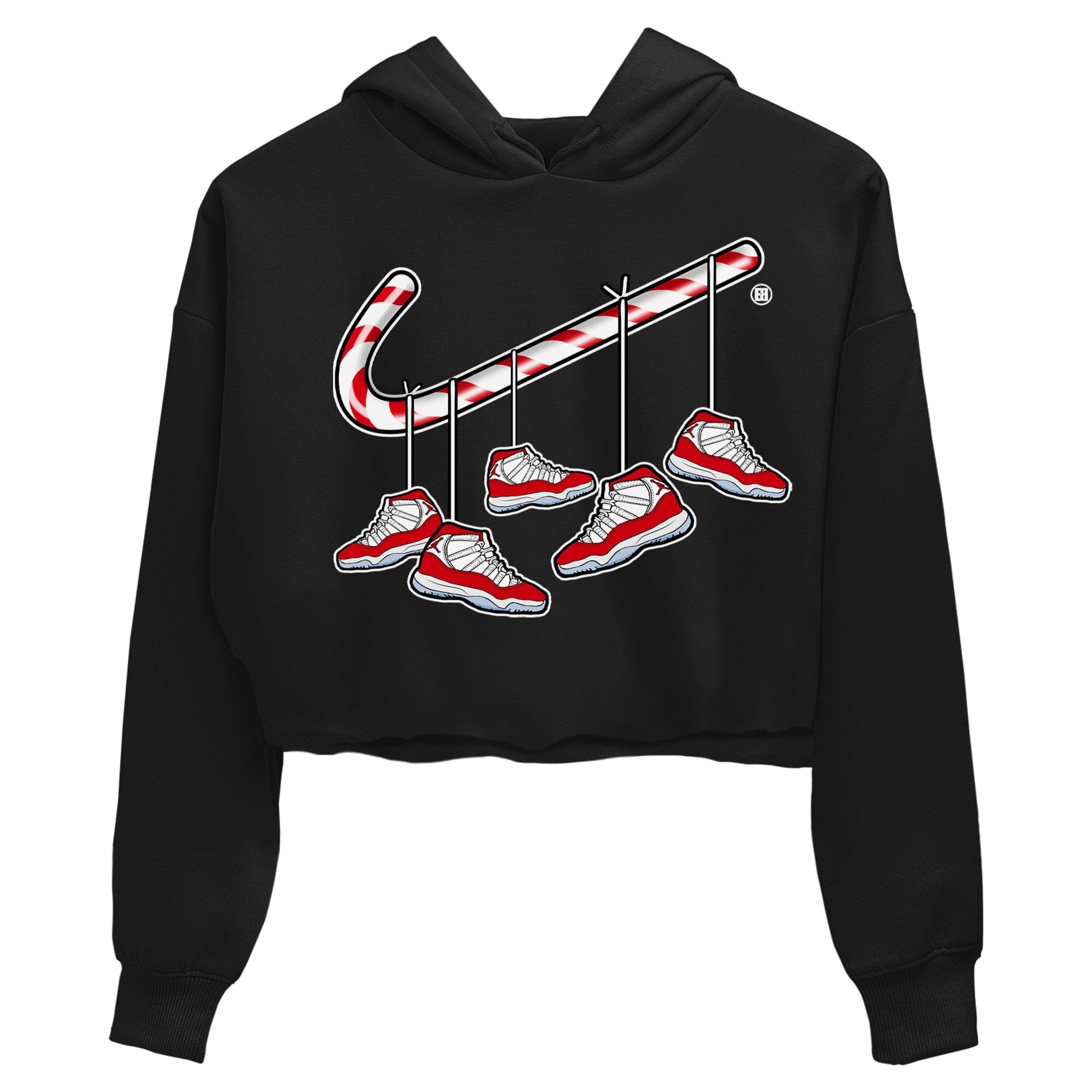 Christmas Candy Cane Women's Tops - Air Jordan 11 Cherry