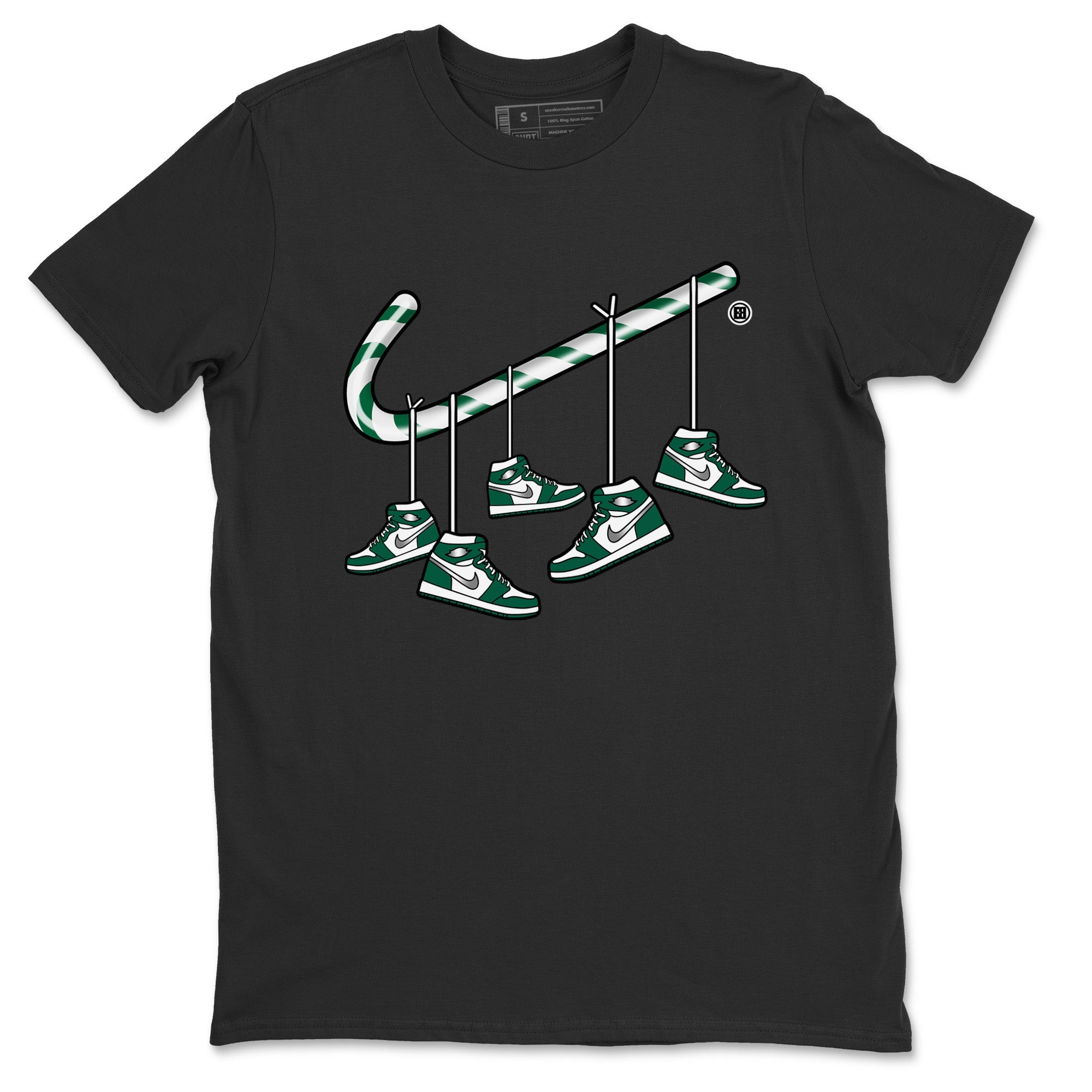 Christmas Candy Cane Unisex Tops - Air Jordan 1 Gorge Green