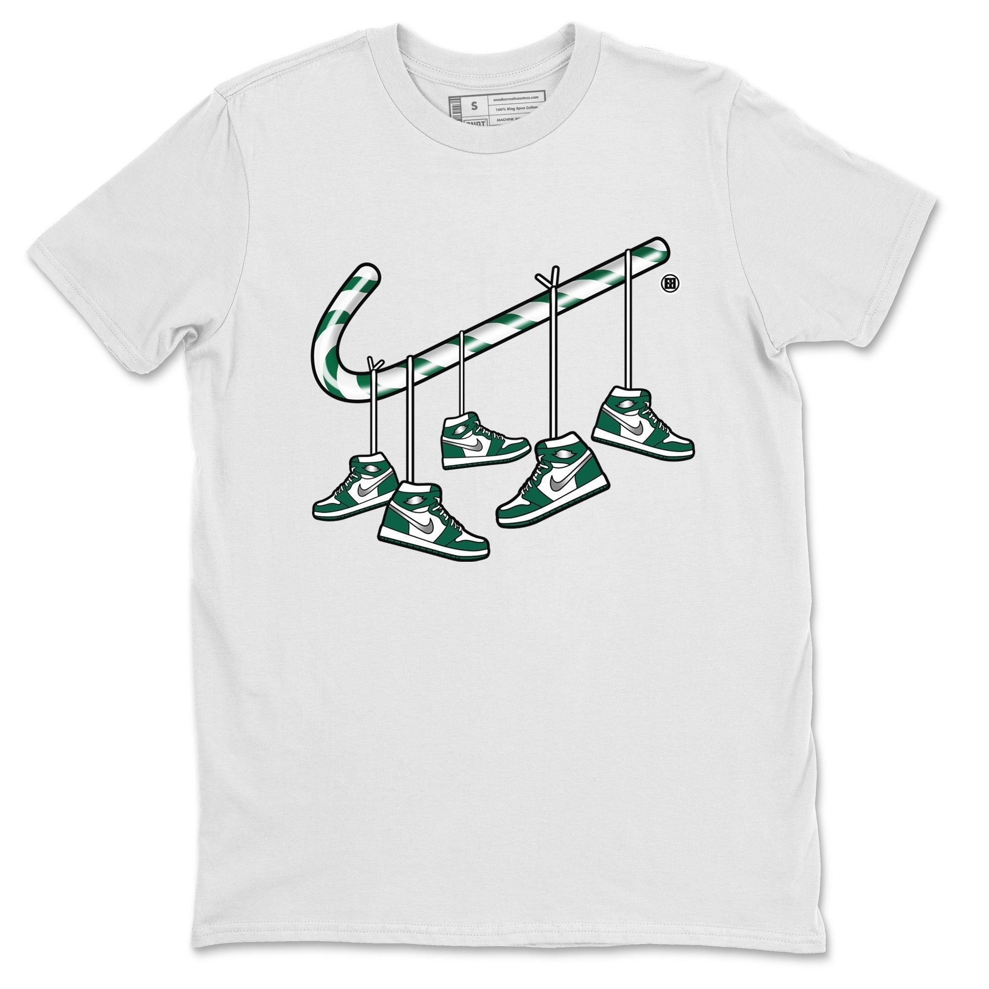 Christmas Candy Cane Unisex Tops - Air Jordan 1 Gorge Green