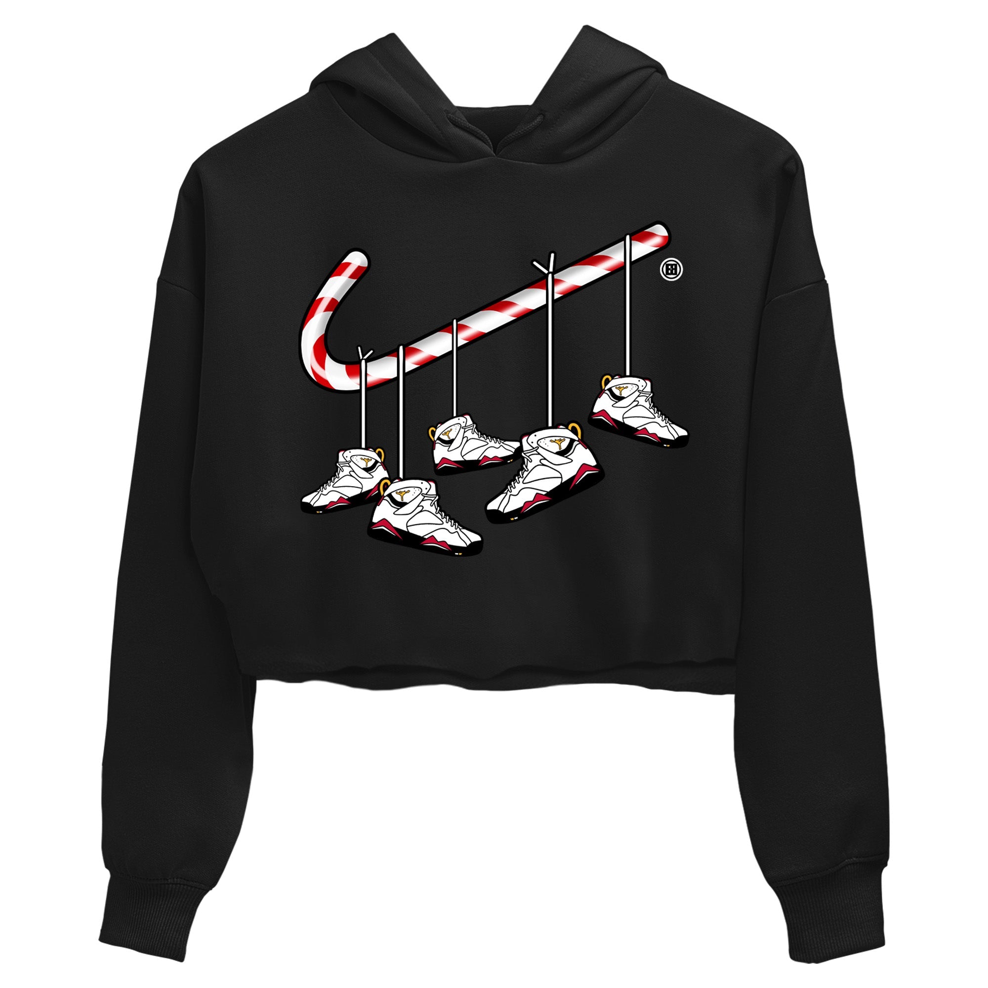 Christmas Candy Cane Women's Tops - Air Jordan 7 Cardinal