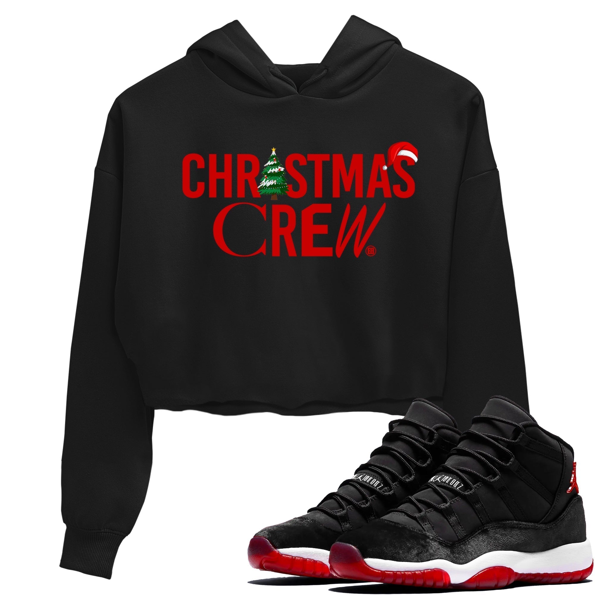 Christmas Crew snkmatch Women's Top - Air Jordan 11 Bred Velvet