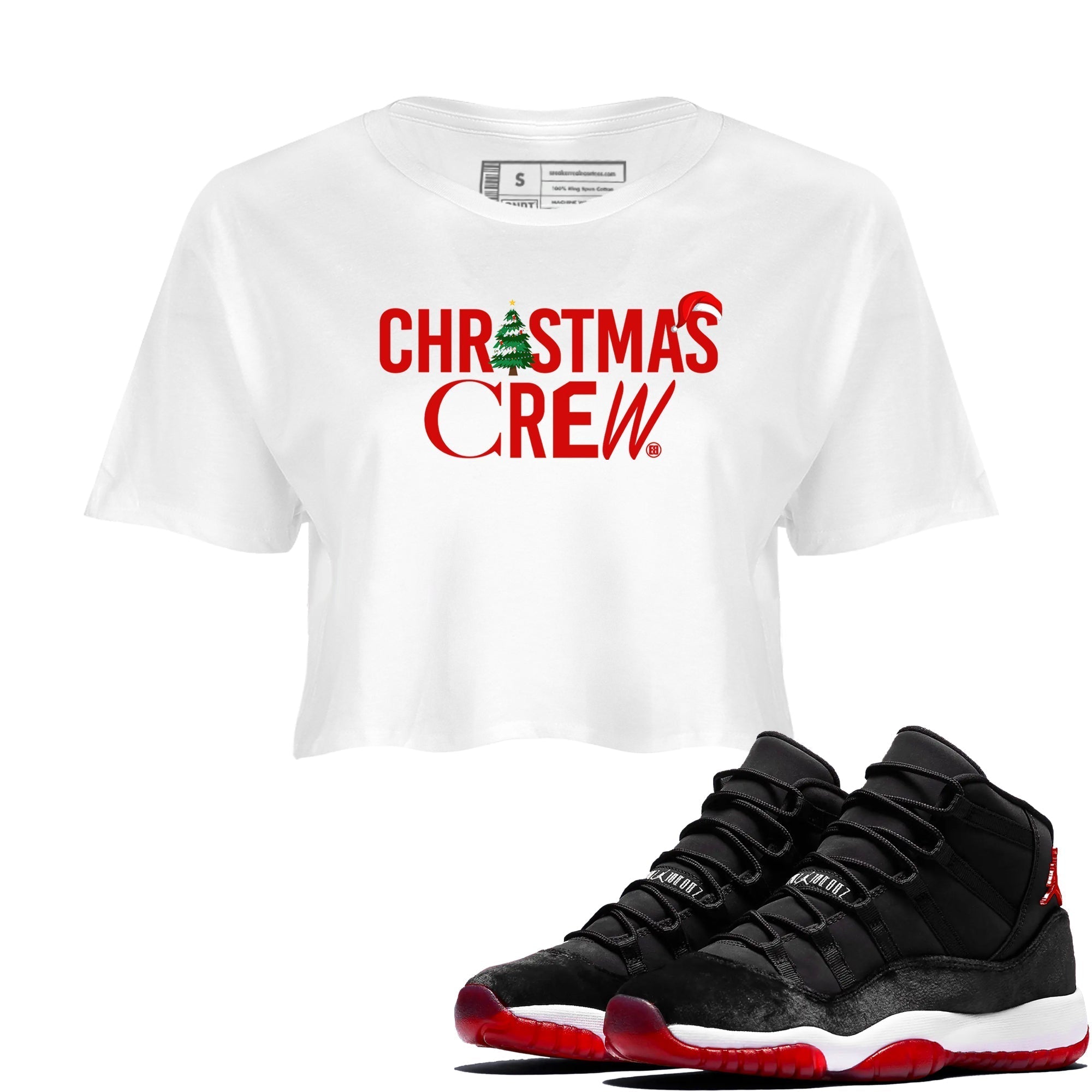 Christmas Crew snkmatch Women's Top - Air Jordan 11 Bred Velvet