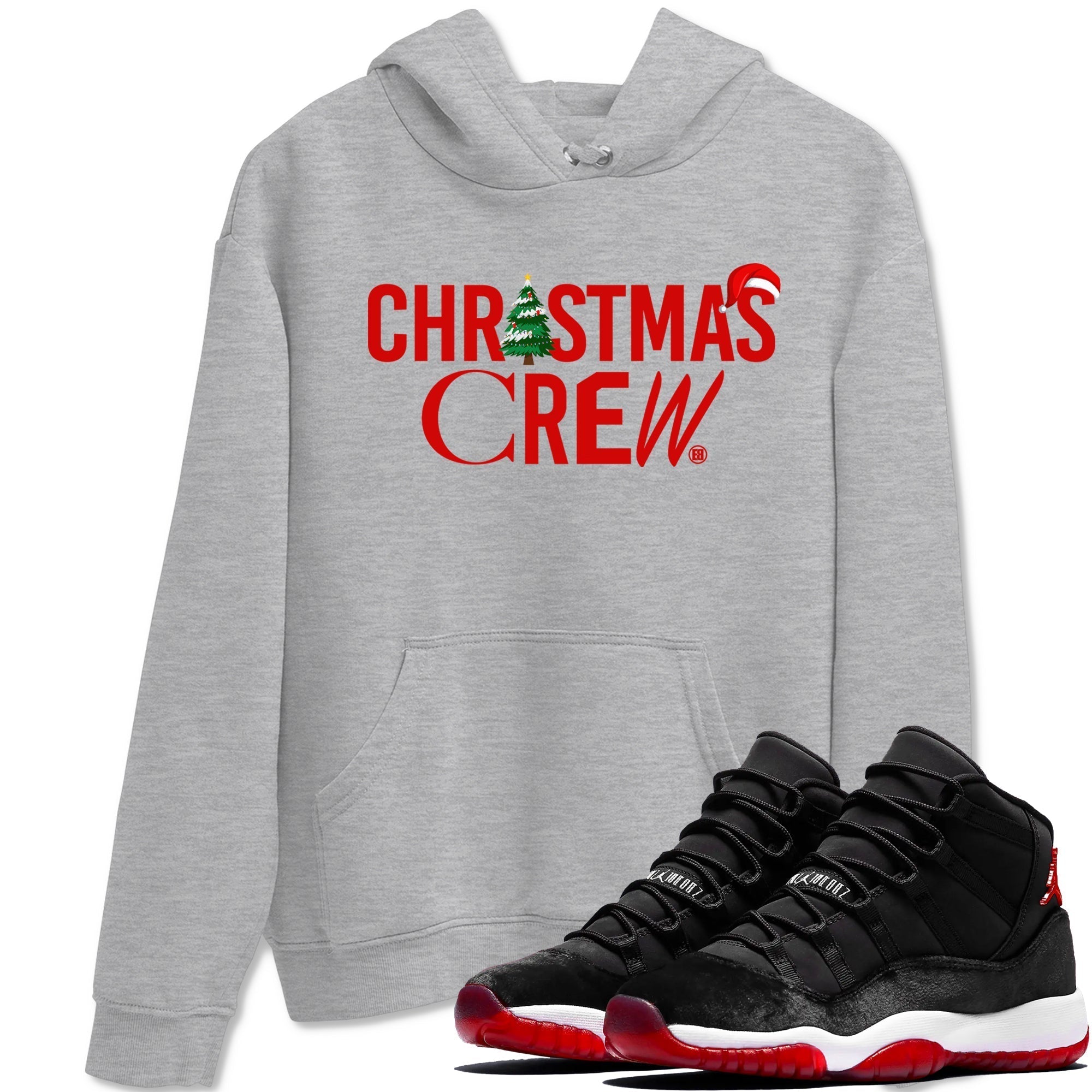 Christmas Crew snkmatch Tees - Air Jordan 11 Bred Velvet