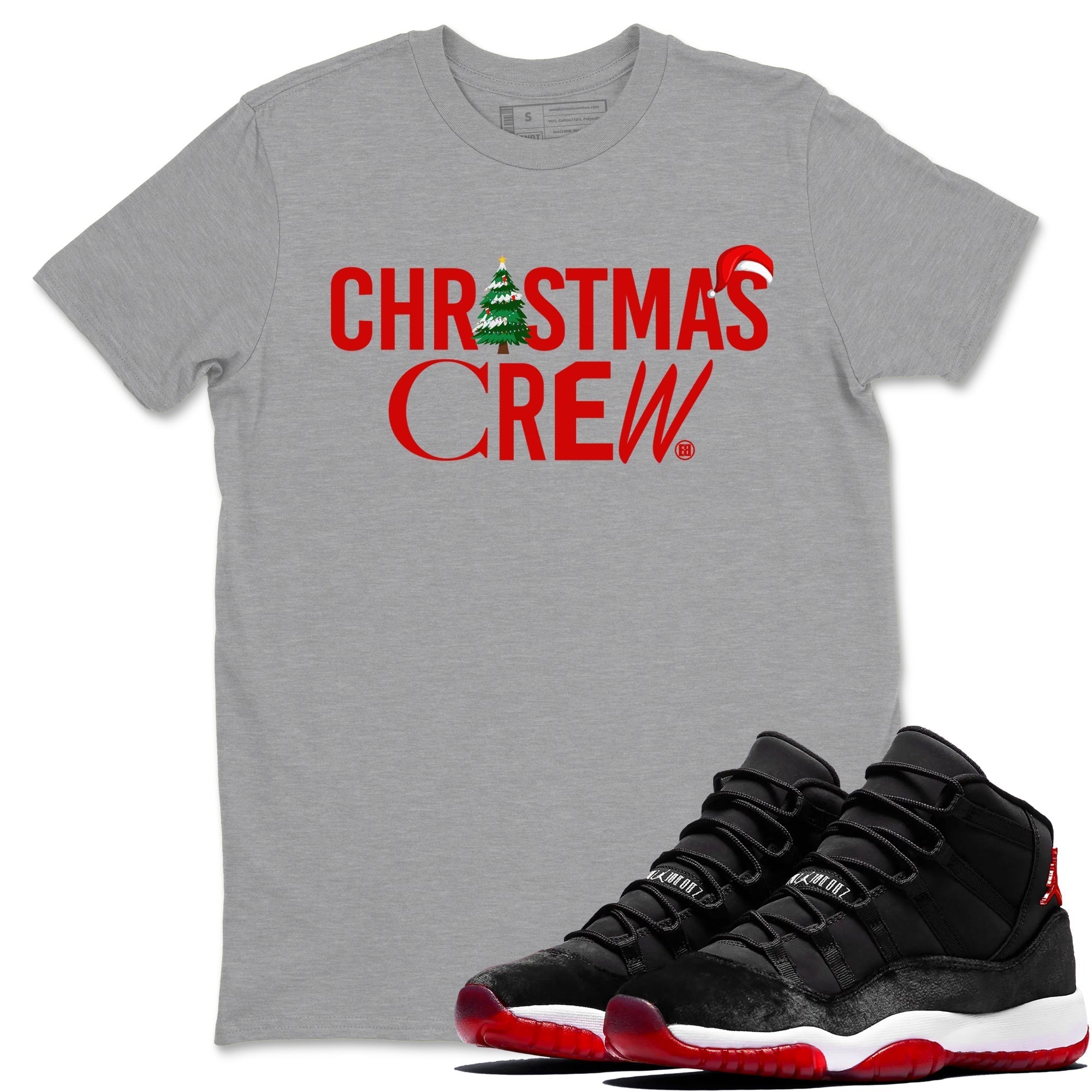 Christmas Crew snkmatch Tees - Air Jordan 11 Bred Velvet