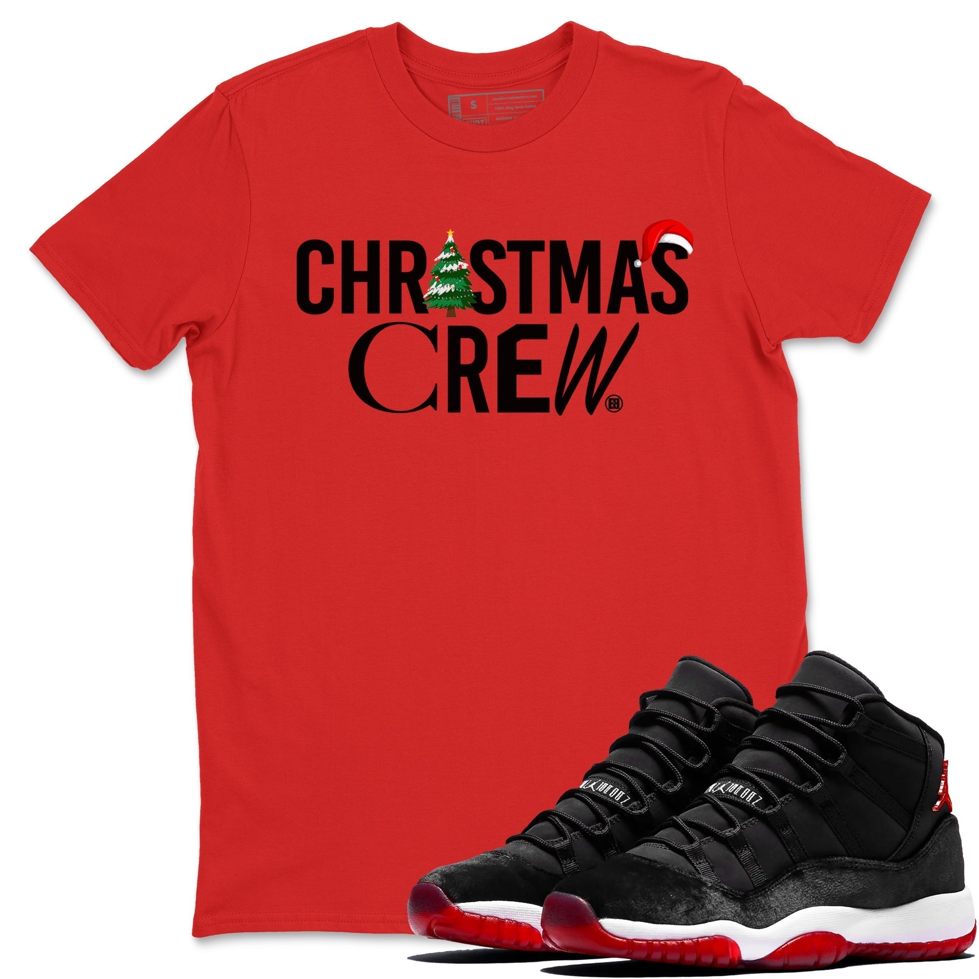 Christmas Crew snkmatch Tees - Air Jordan 11 Bred Velvet
