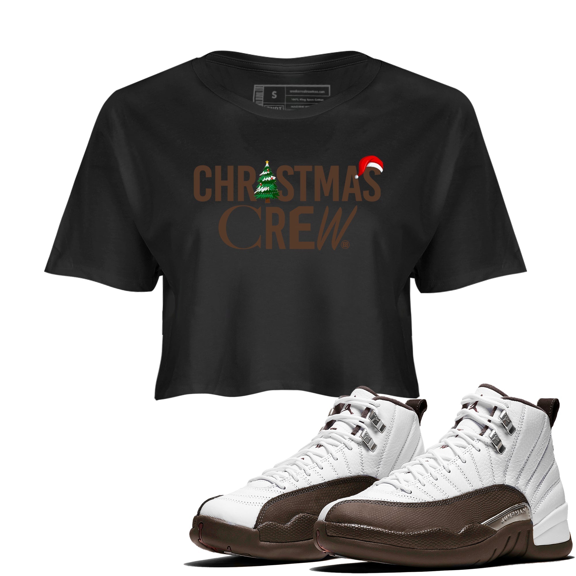 Christmas Crew snkmatch Women's Top - Air Jordan 12 Baroque Brown