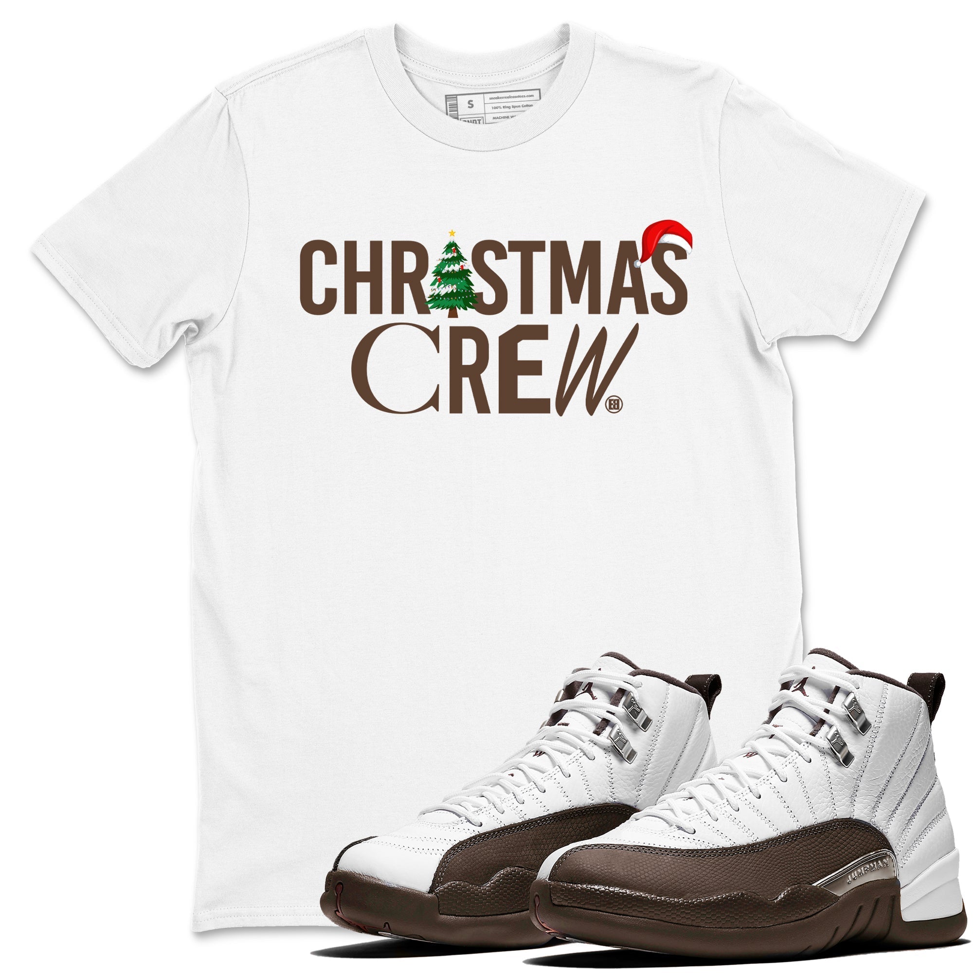 Christmas Crew snkmatch Tees - Air Jordan 12 Baroque Brown