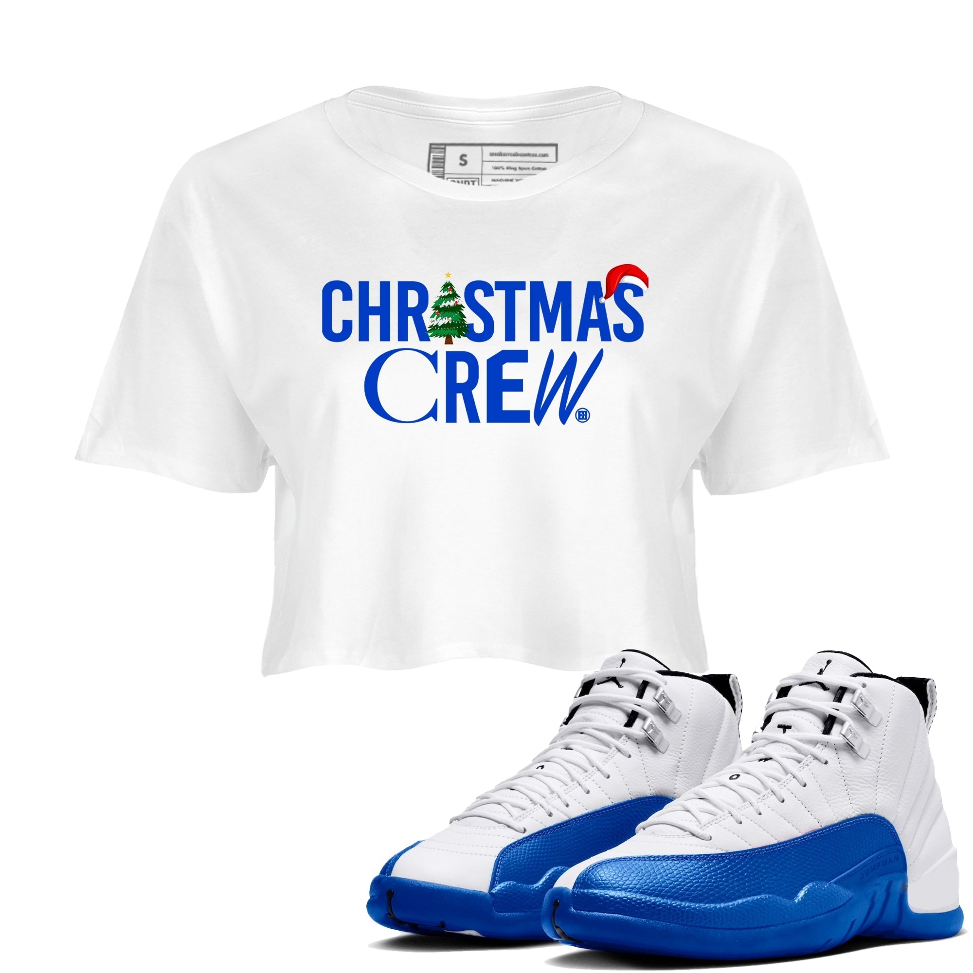 Christmas Crew snkmatch Women's Top - Air Jordan 12 Blueberry