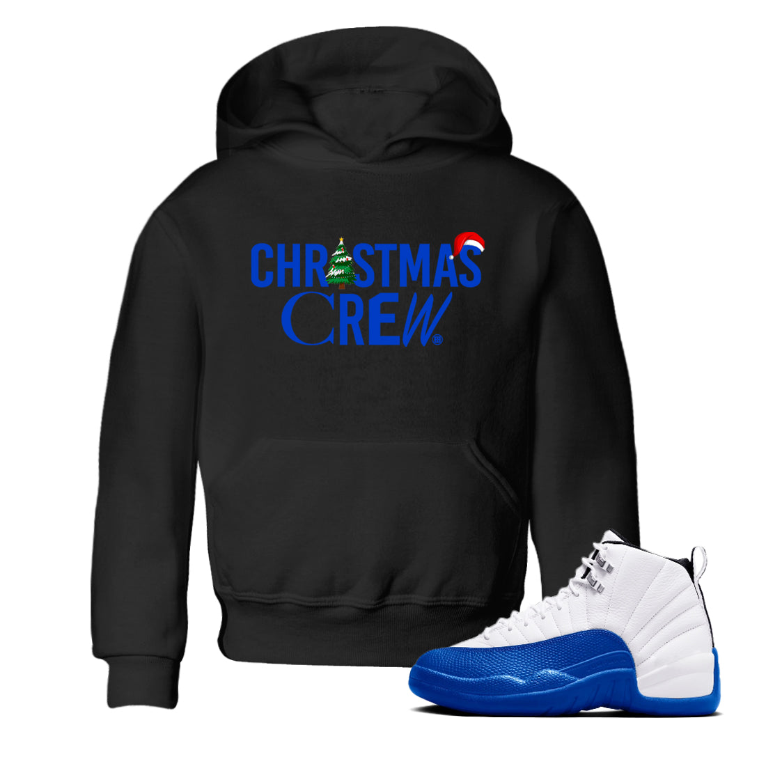 Christmas Crew snkmatch Tees Kids - Air Jordan 12 Blueberry