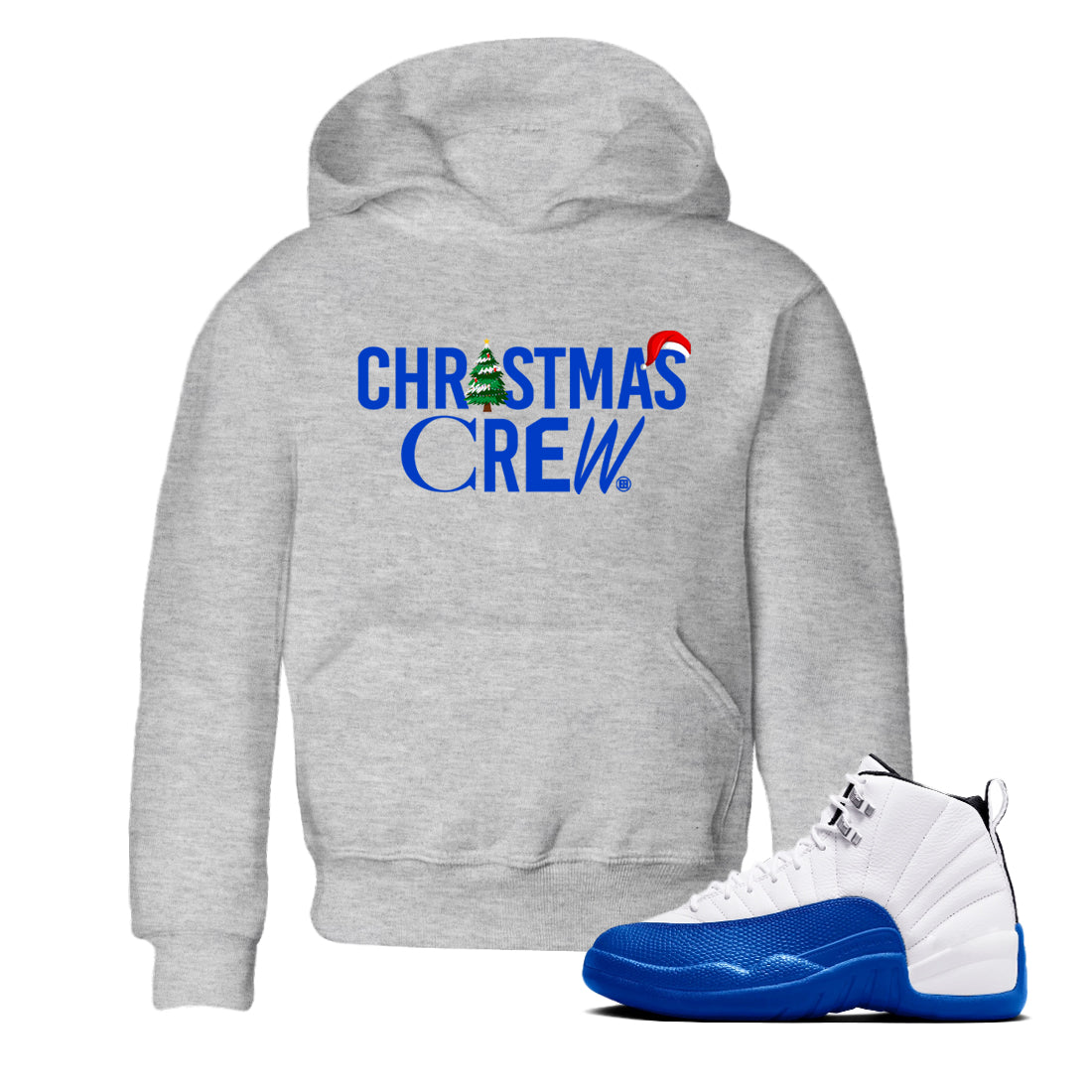 Christmas Crew snkmatch Tees Kids - Air Jordan 12 Blueberry