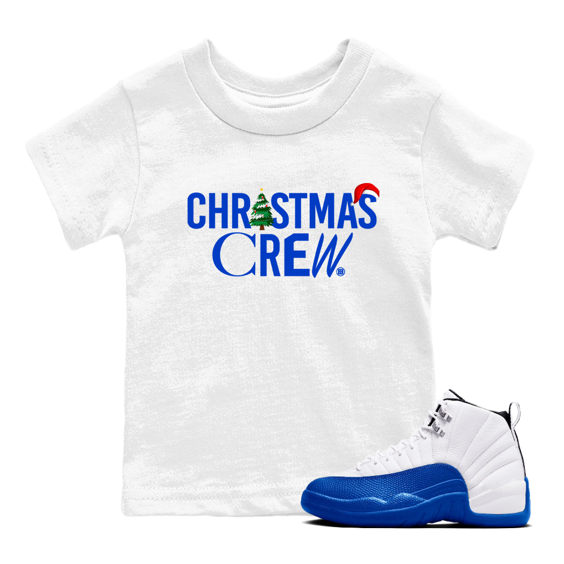 Christmas Crew snkmatch Tees Kids - Air Jordan 12 Blueberry