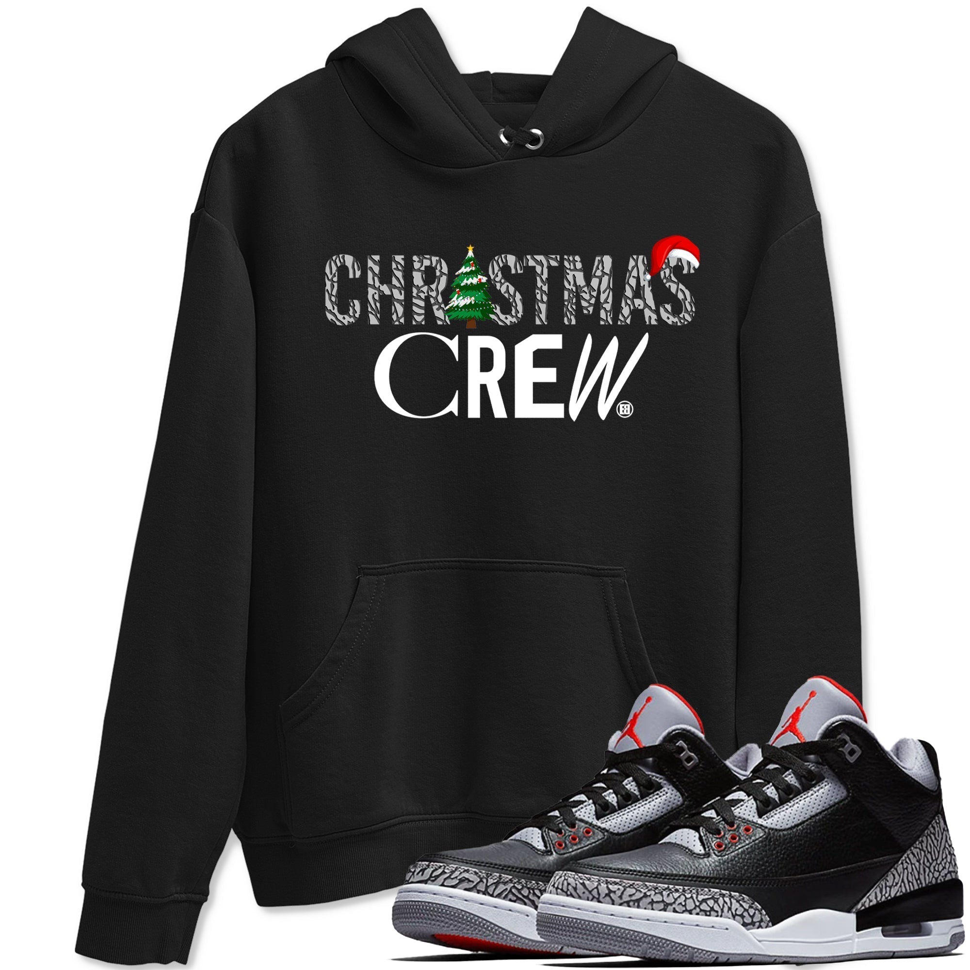 Christmas Crew snkmatch Tees - Air Jordan 3 Black Cement