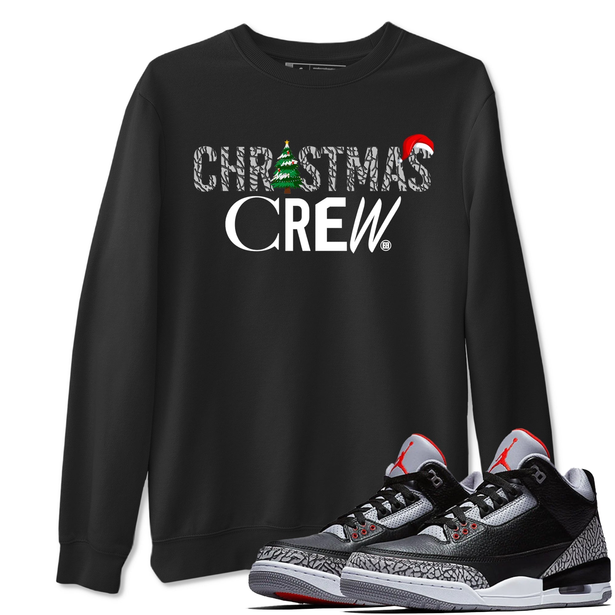 Christmas Crew snkmatch Tees - Air Jordan 3 Black Cement