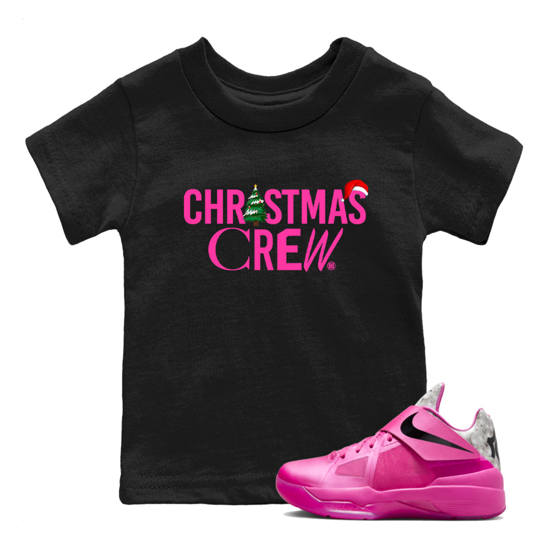 Christmas Crew snkmatch Tees Kids - Nike KD 4 Aunt Pearl