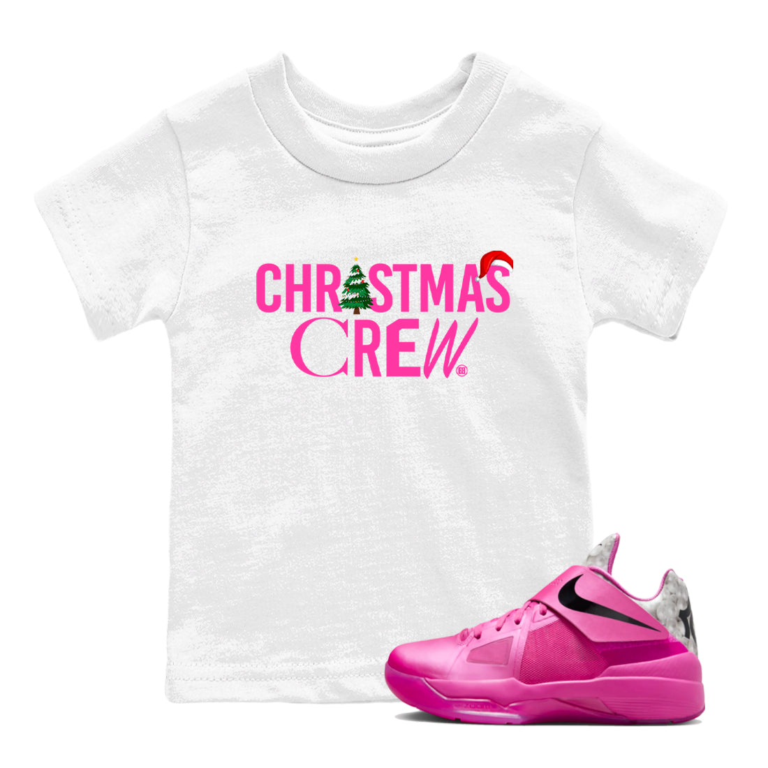 Christmas Crew snkmatch Tees Kids - Nike KD 4 Aunt Pearl