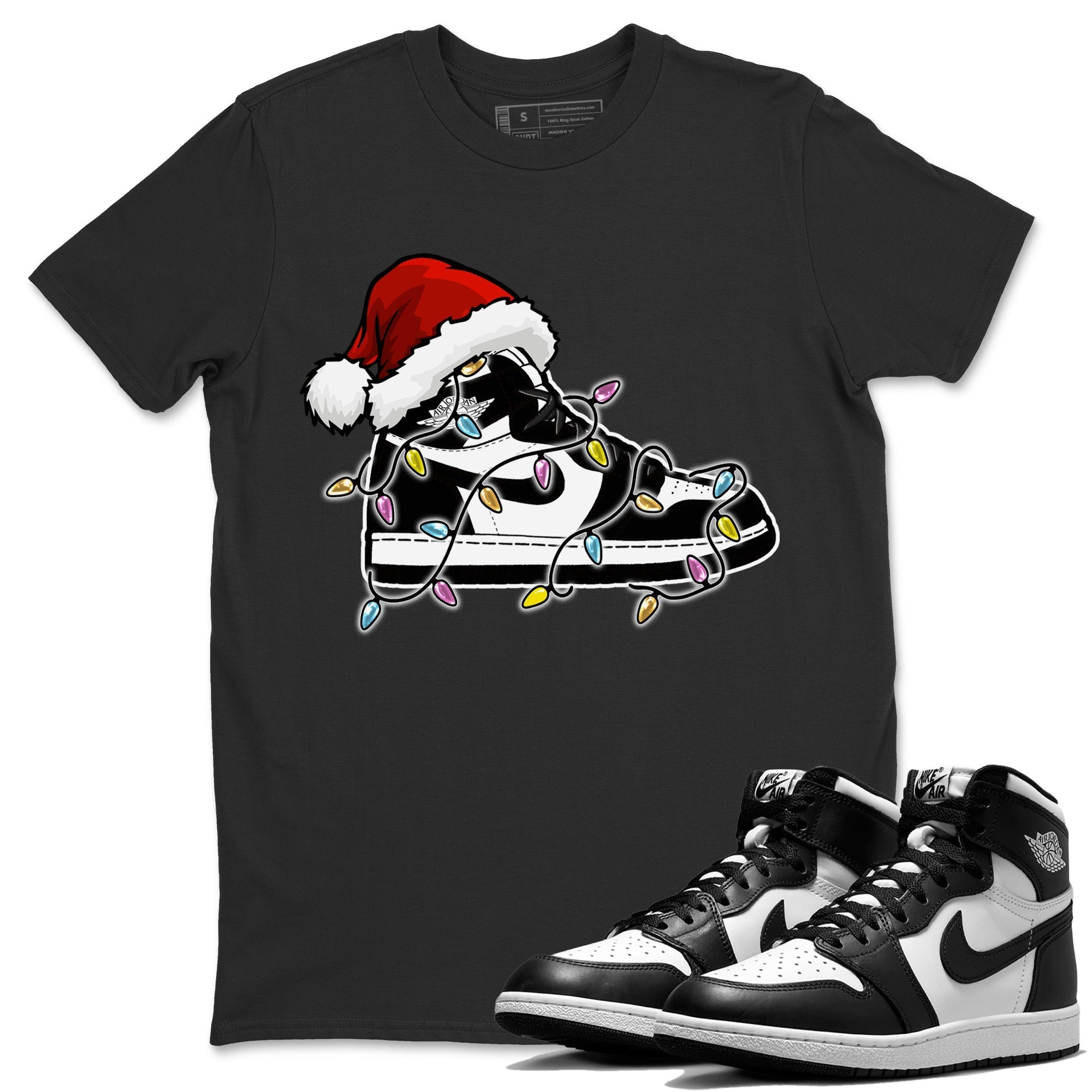 Christmas Light snkmatch Unisex Tops - Air Jordan 1 Black White