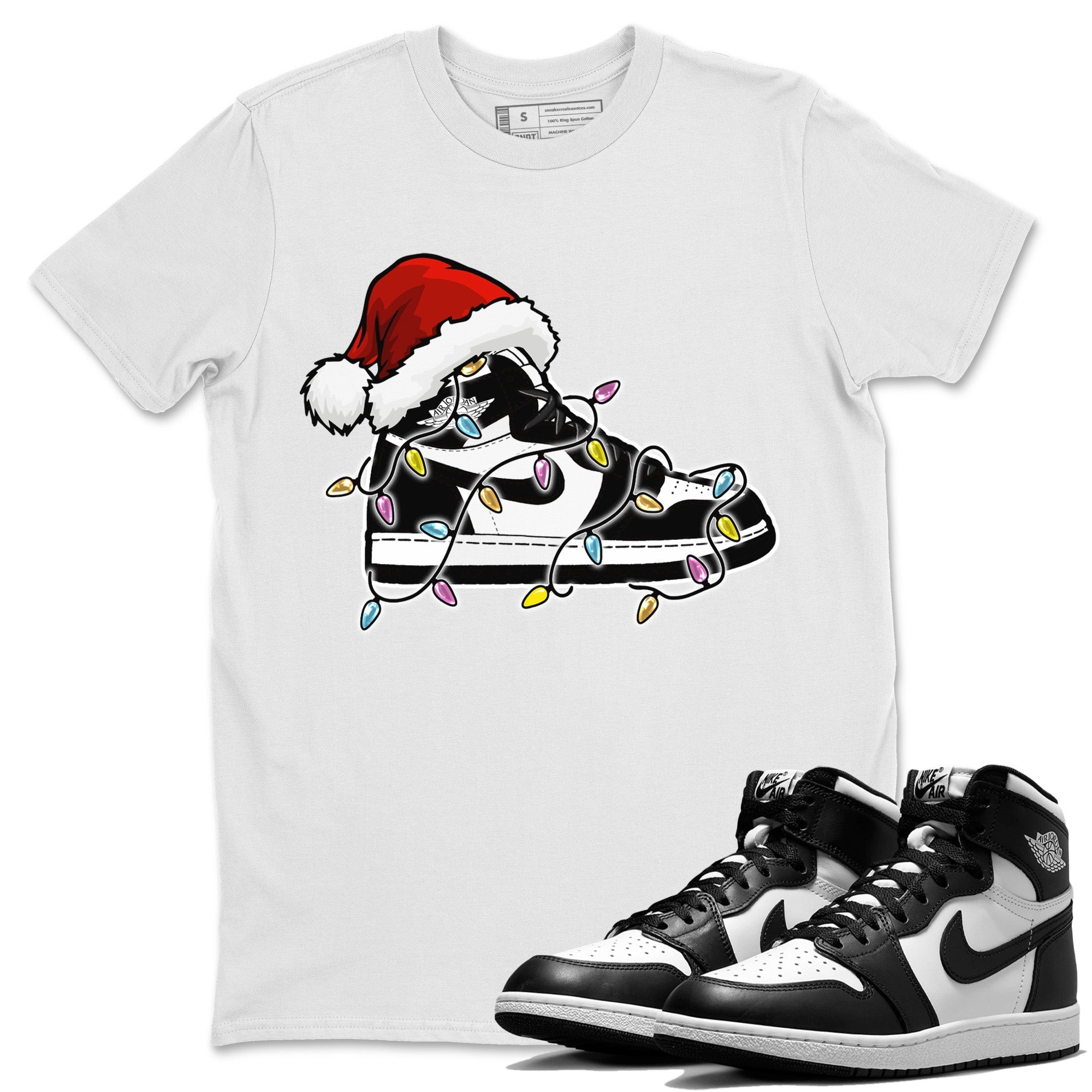 Christmas Light snkmatch Unisex Tops - Air Jordan 1 Black White