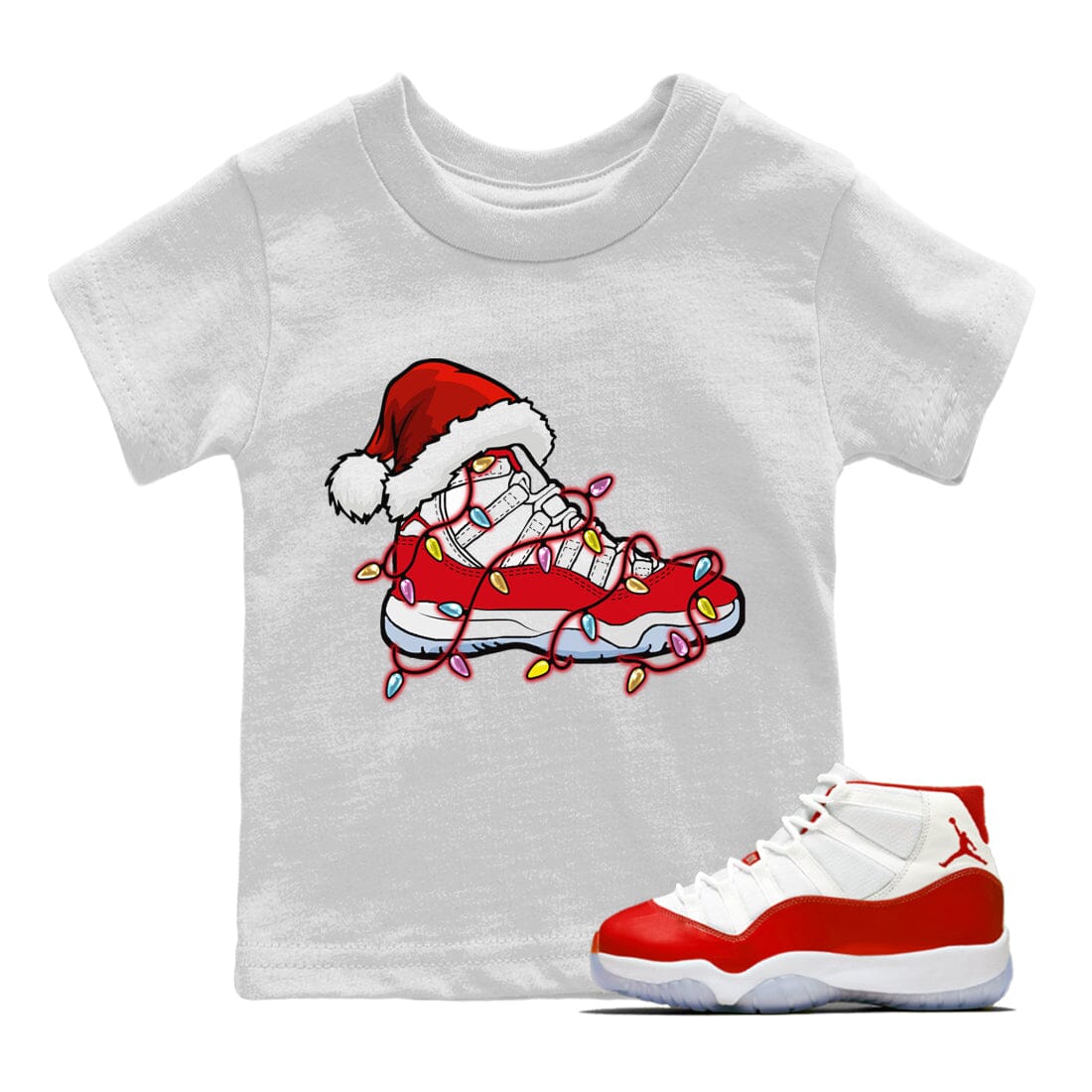 Christmas Light snkmatch Kids Tops - Air Jordan 11 Cherry