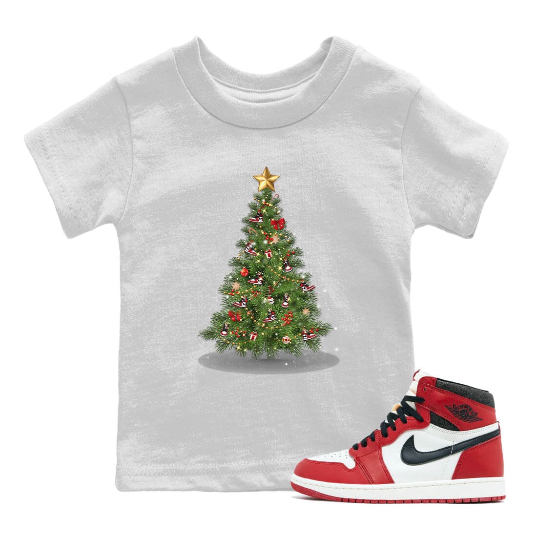 Christmas Tree Kids Tops - Air Jordan 1 Lost & Found