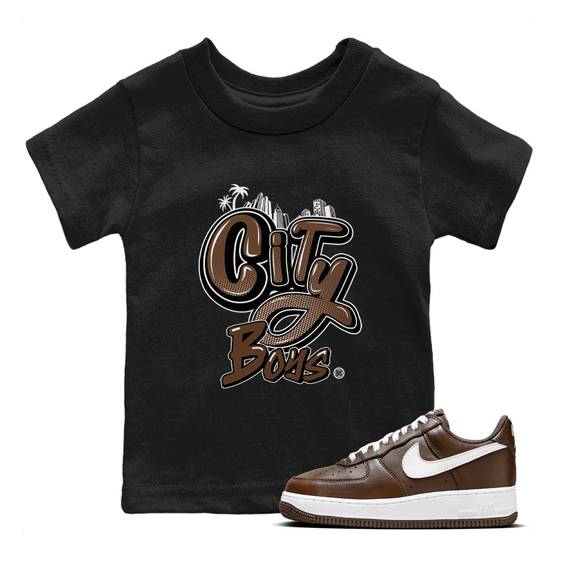 City Boys snkmatch Tee Kids - Air Force 1 Chocolate