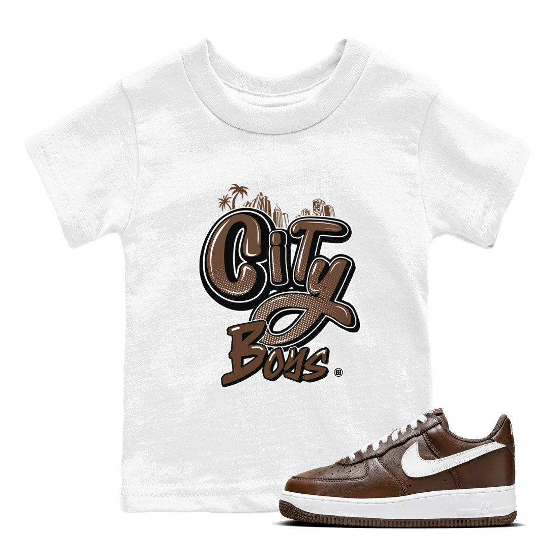 City Boys snkmatch Tee Kids - Air Force 1 Chocolate