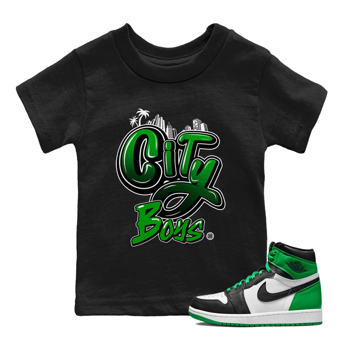 City Boys Kids Tops - Air Jordan 1 Celtics