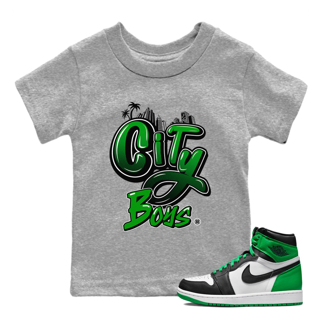 City Boys Kids Tops - Air Jordan 1 Celtics