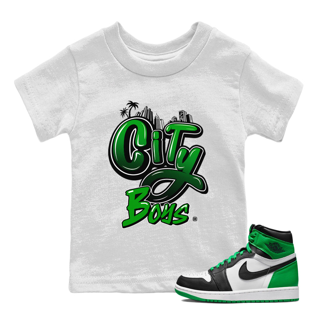 City Boys Kids Tops - Air Jordan 1 Celtics