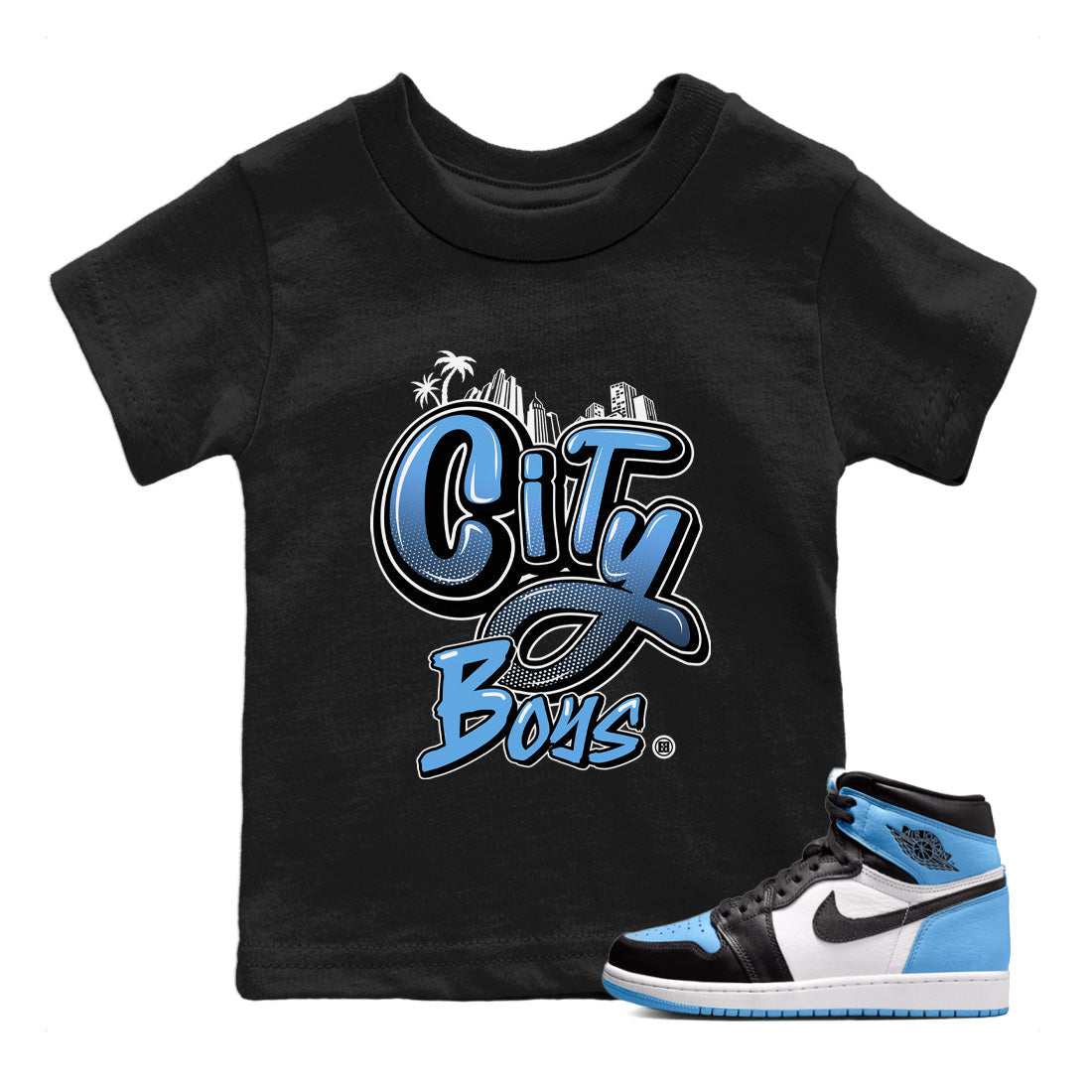 City Boys Kids Tops - Air Jordan 1 UNC Toe